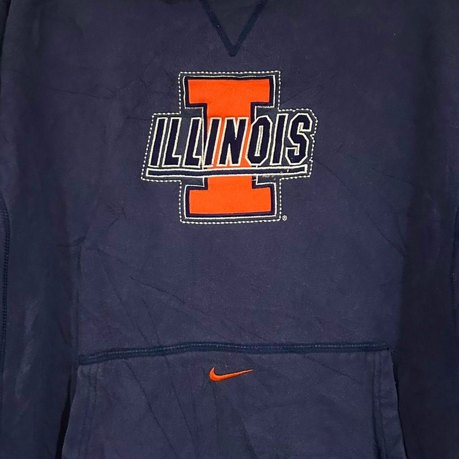 Nike Nike Illinois Fighting Illini Center Swoosh Hoodie Size US M / EU 48-50 / 2 - 2 Thumbnail
