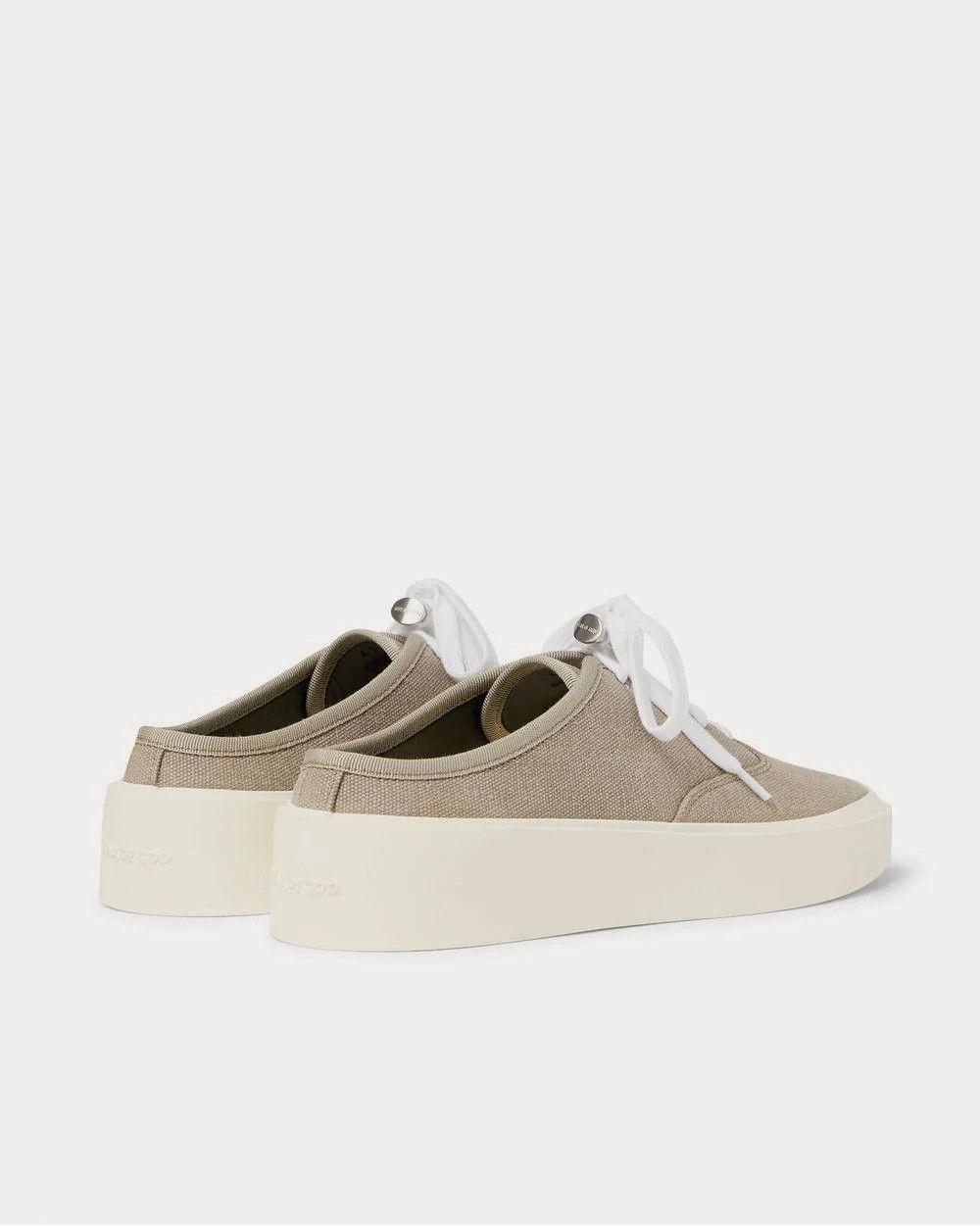 Fear of God o1f1d3z0825 Low-Top Slip-on Canvas Sneakers in Taupe Size US 9 / EU 42 - 3 Thumbnail
