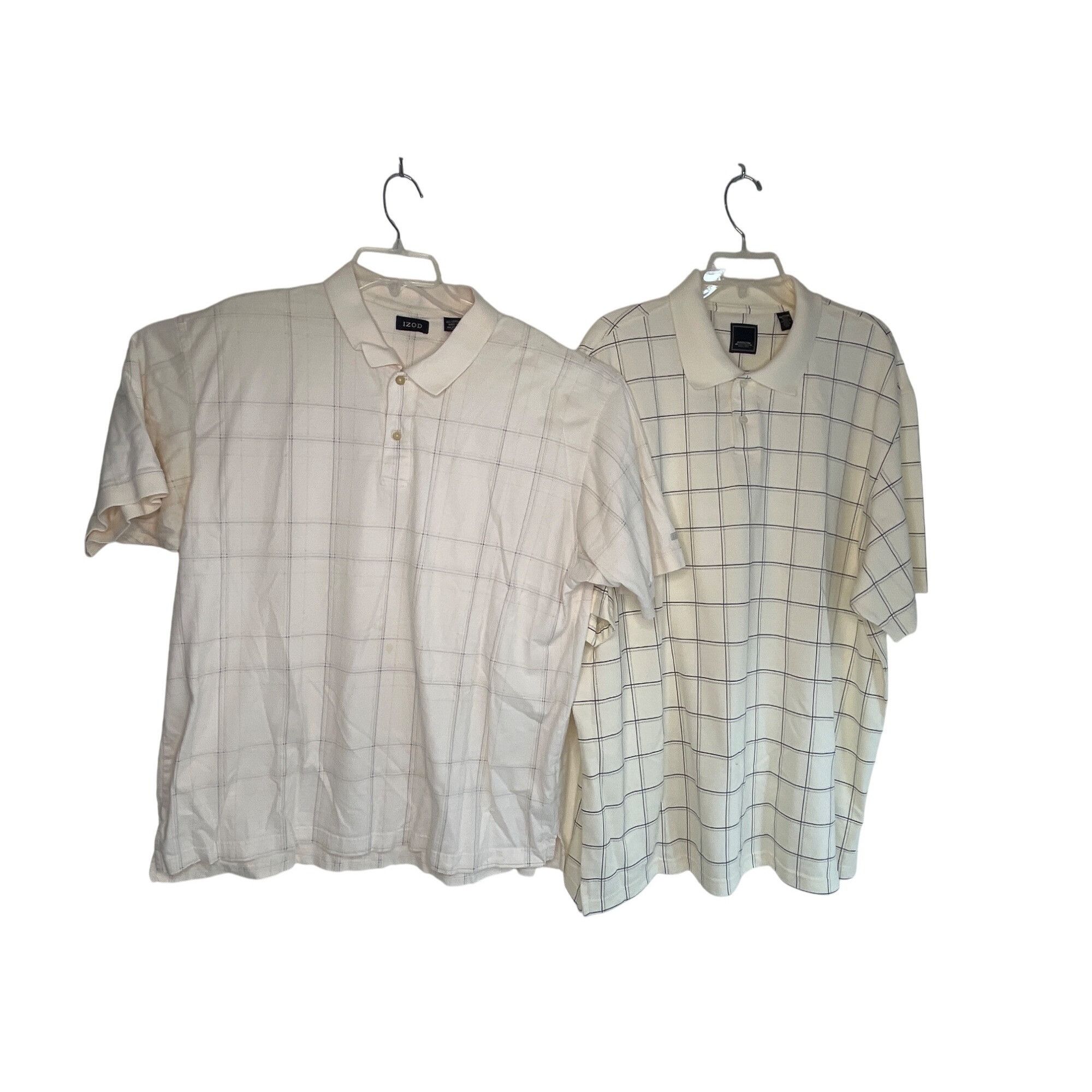 Other Arrow Mens White Checkered Polo Shirt XXL Cotton/Polyester B Size US XXL / EU 58 / 5 - 1 Thumbnail