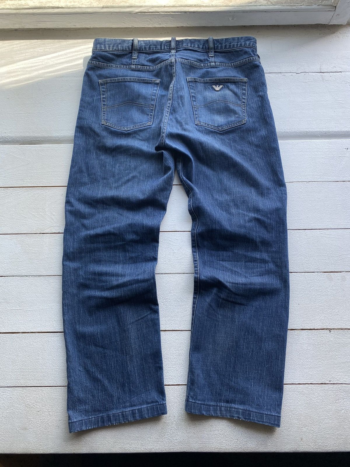 Designer × Giorgio Armani × Vintage Giorgio Armani Jeans Blue 36 Relaxed Straight Designer Size US 36 / EU 52 - 9 Thumbnail