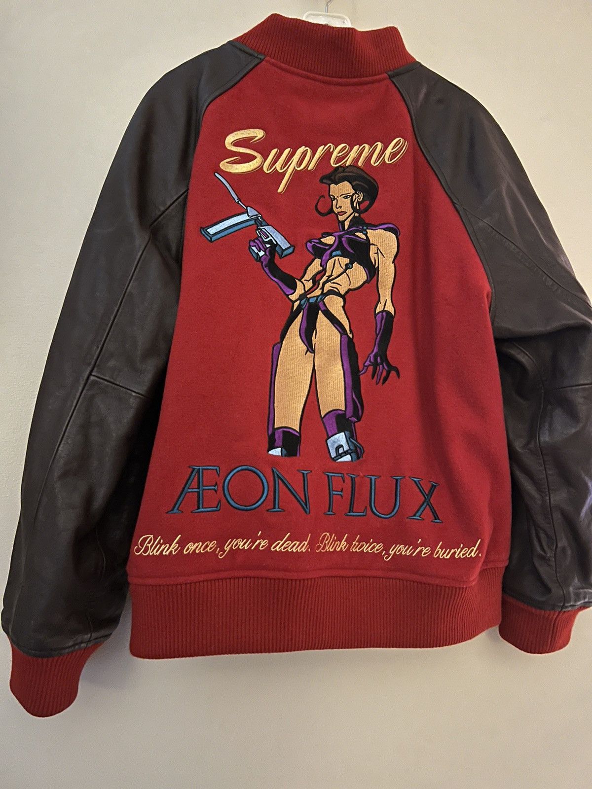 Supreme Supreme AEON FLUX - Red Varsity Jacket Size US L / EU 52-54 / 3 - 1 Thumbnail