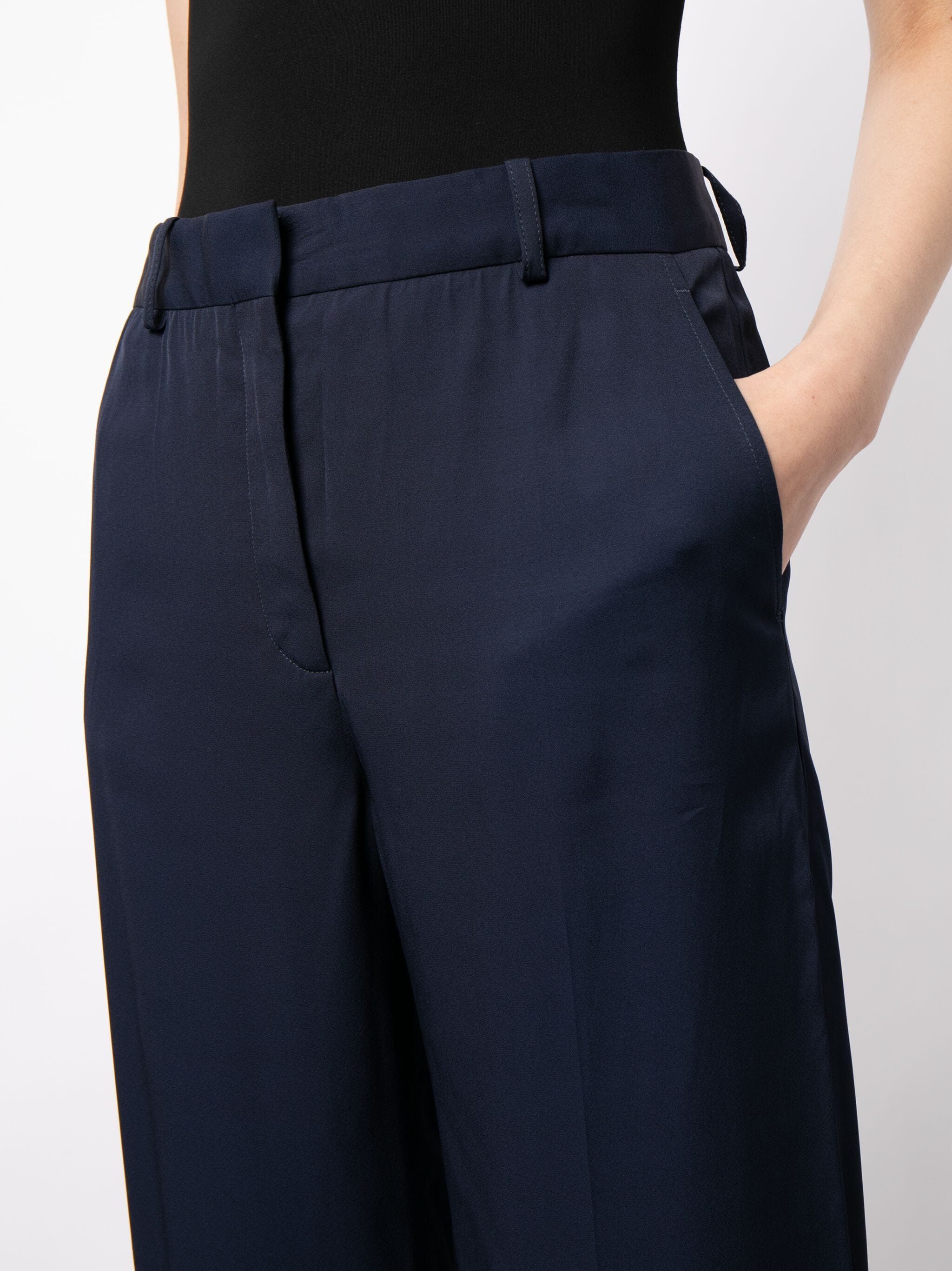 Stella McCartney o1s22i1n1024 Crepe Palazzo Pants in Blue Size 28" / US 6 / IT 42 - 5 Thumbnail