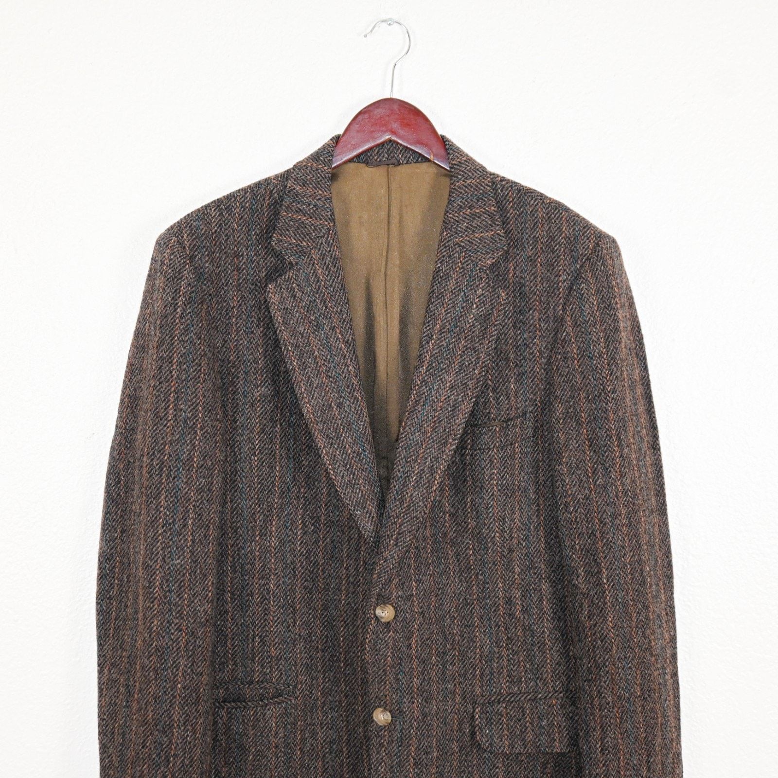 Harris Tweed Harris Tweed 44US Scottish Wool Sport Coat Haevy herringbone Size US L / EU 52-54 / 3 - 5 Thumbnail