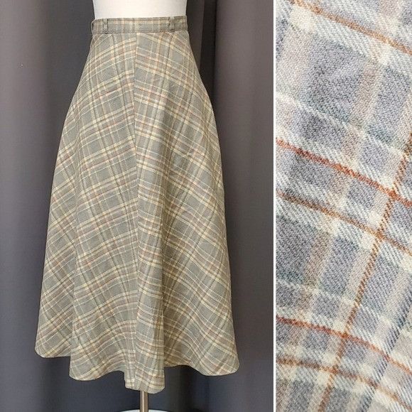 Vintage Vintage 90s Japanese School Girl Windowpane Plaid Skirt XS Size 25" / US 0 / IT 36 - 5 Thumbnail