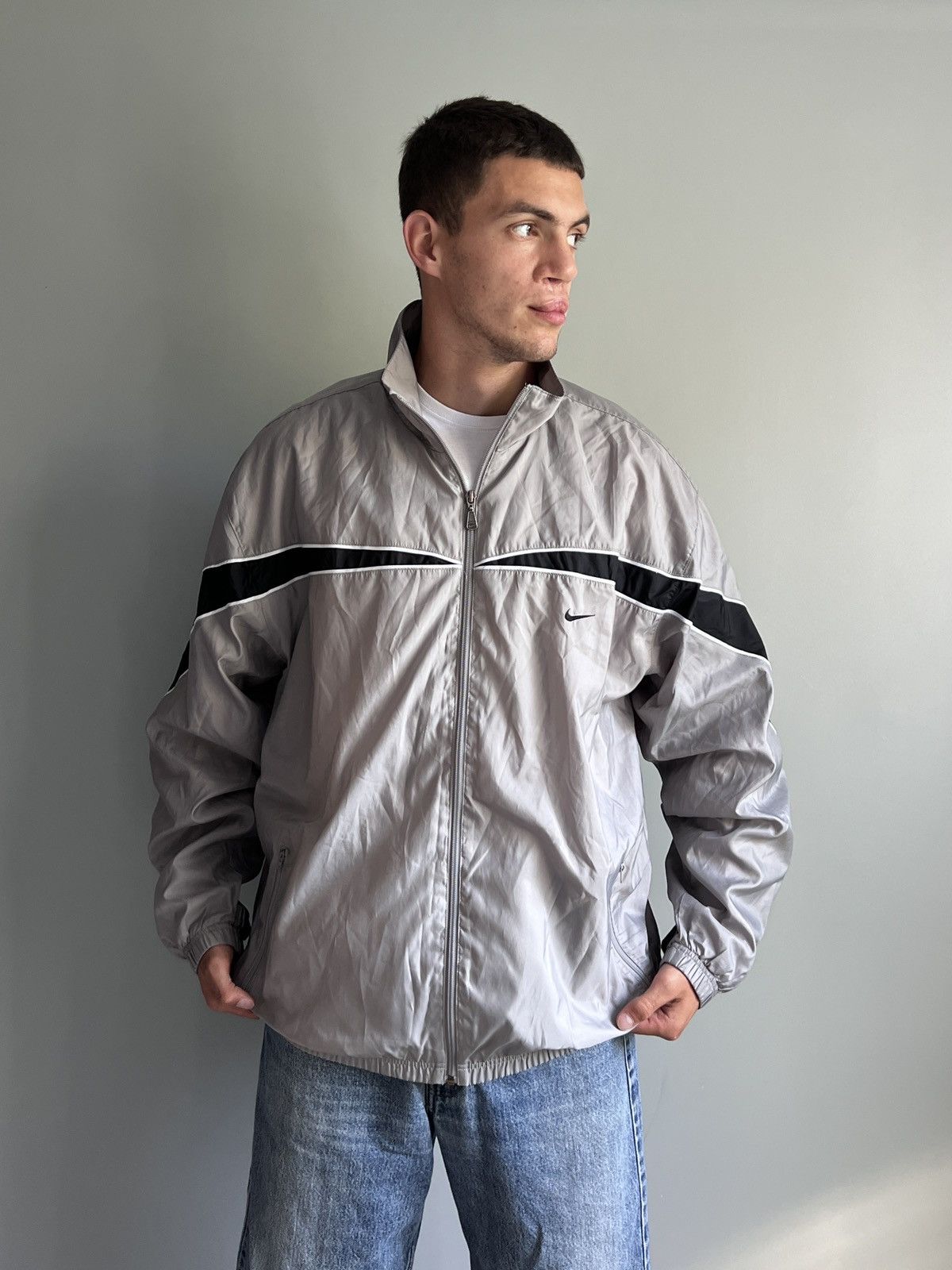 Nike Vintage Nike Nylon Y2K Track Top Jacket Size US XL / EU 56 / 4 - 2 Thumbnail