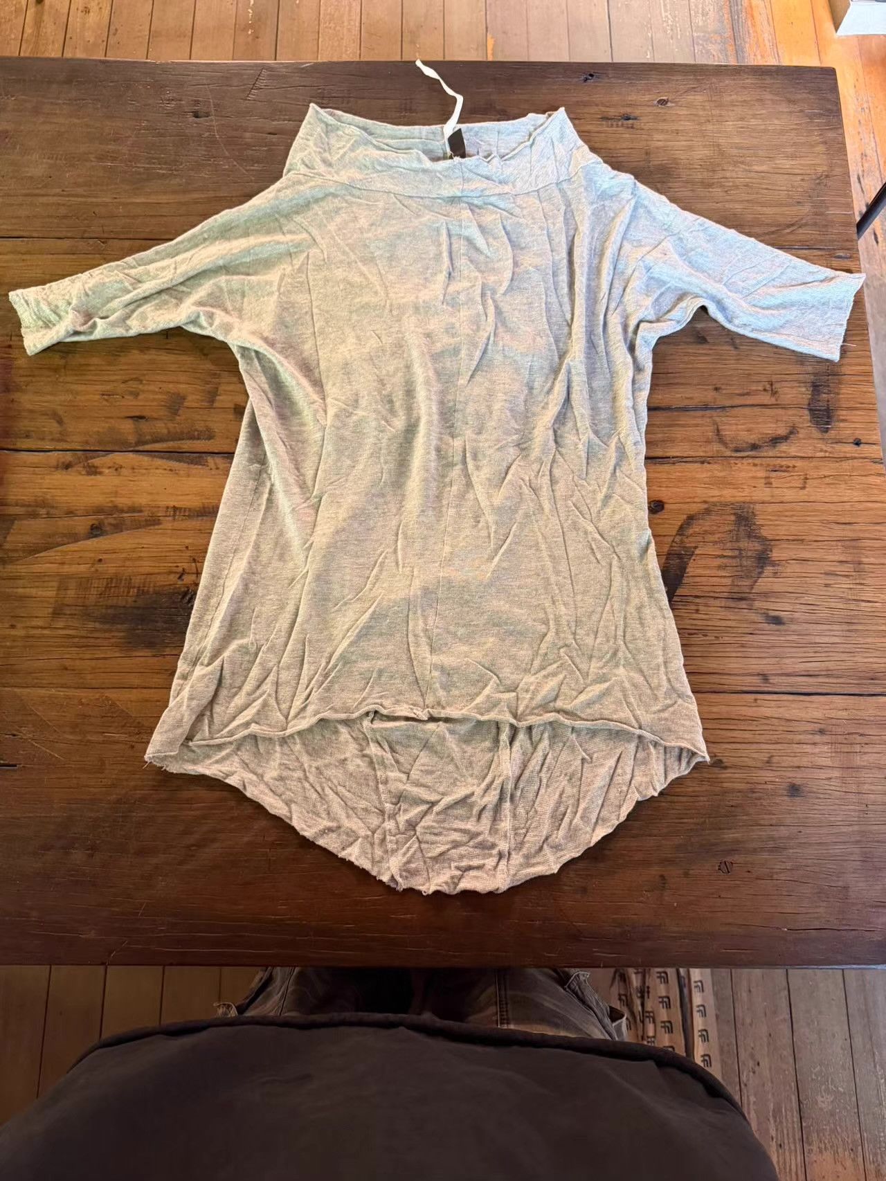 Inaisce naisce grey cowl‑neck short‑sleeve top, Q25 Size US XS / EU 42 / 0 - 2 Thumbnail