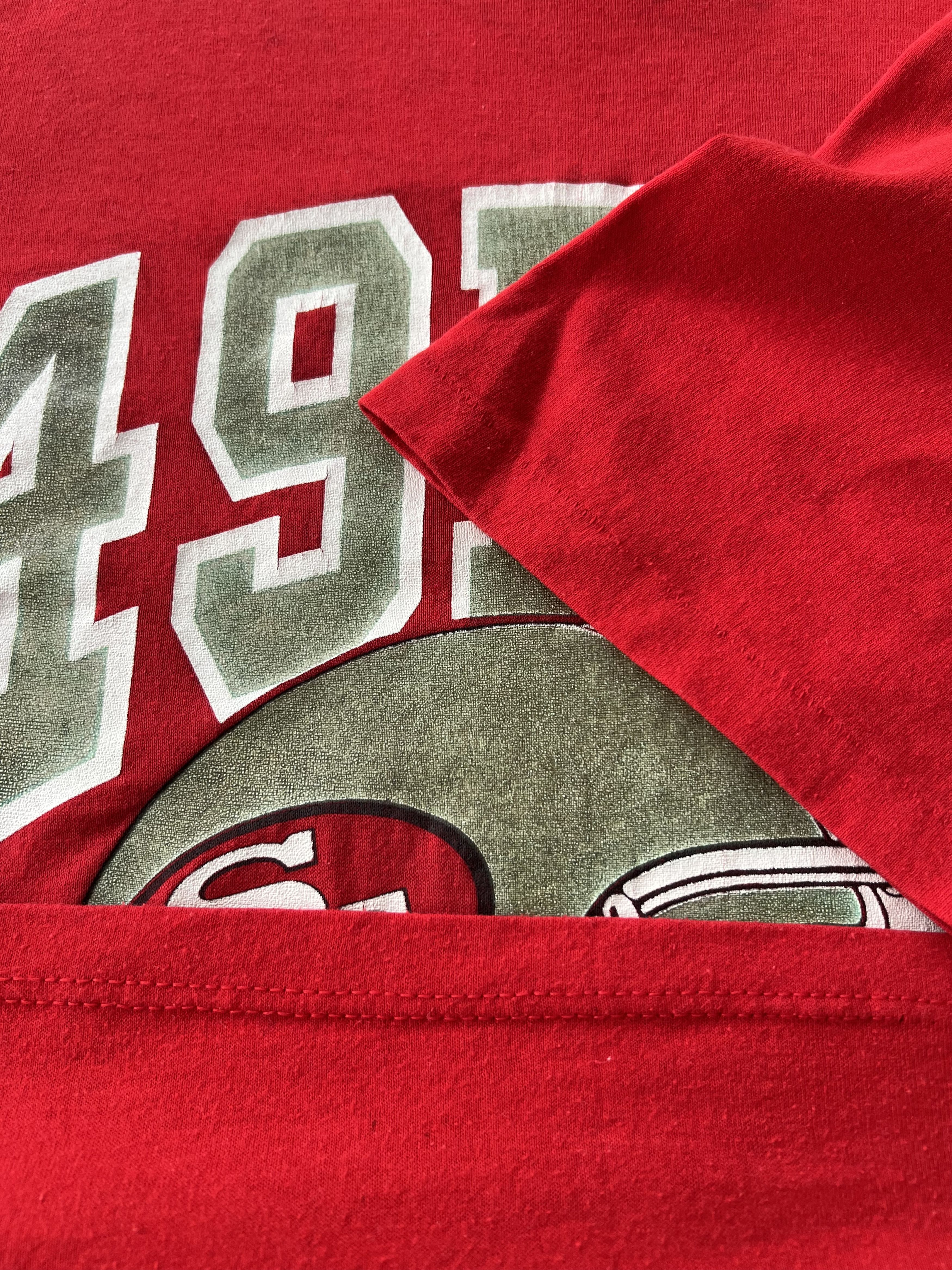 NFL Vintage 90s San Francisco 49ers NFL Logo 7 Red T-shirt Size US L / EU 52-54 / 3 - 7 Thumbnail