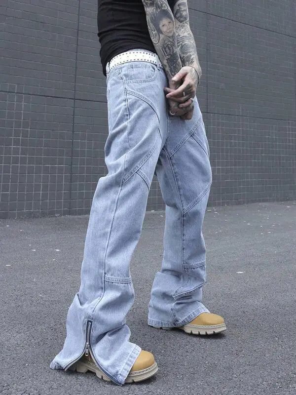 Japanese Brand Wakiko x Yuki Zipper Baggy Drip Jeans Size US 30 / EU 46 - 3 Thumbnail