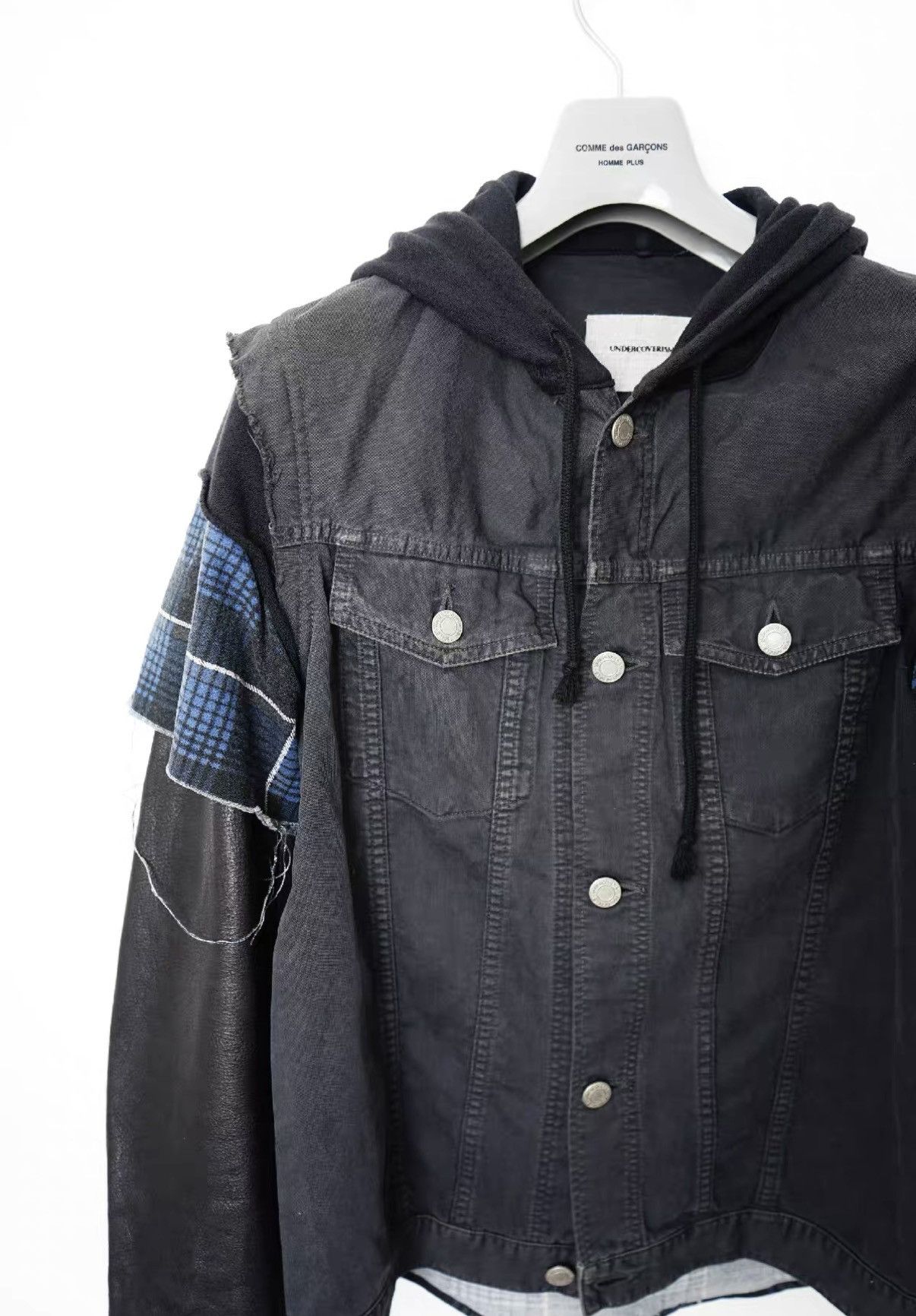 Undercover Undercover Denim Jacket with Leather Sleeves Size US M / EU 48-50 / 2 - 4 Thumbnail