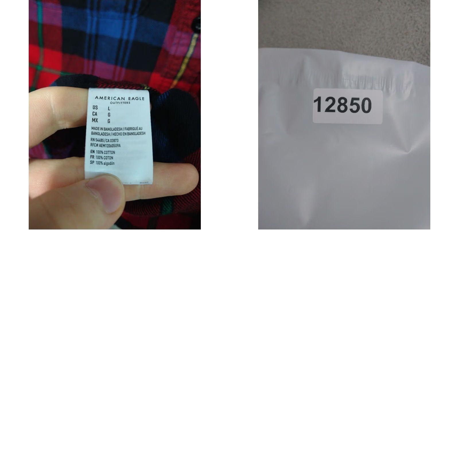 American Eagle Outfitters American Eagle Outfitters Plaid Flannel Shirt Mens Large Blue Red Classic Fit Button-Down Size US L / EU 52-54 / 3 - 8 Thumbnail