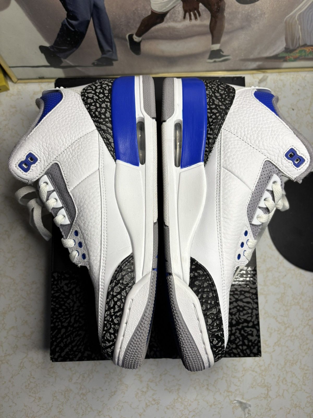 Jordan Brand Air Jordan 3 Retro Racer Blue Size US 9.5 / EU 42-43 - 3 Thumbnail
