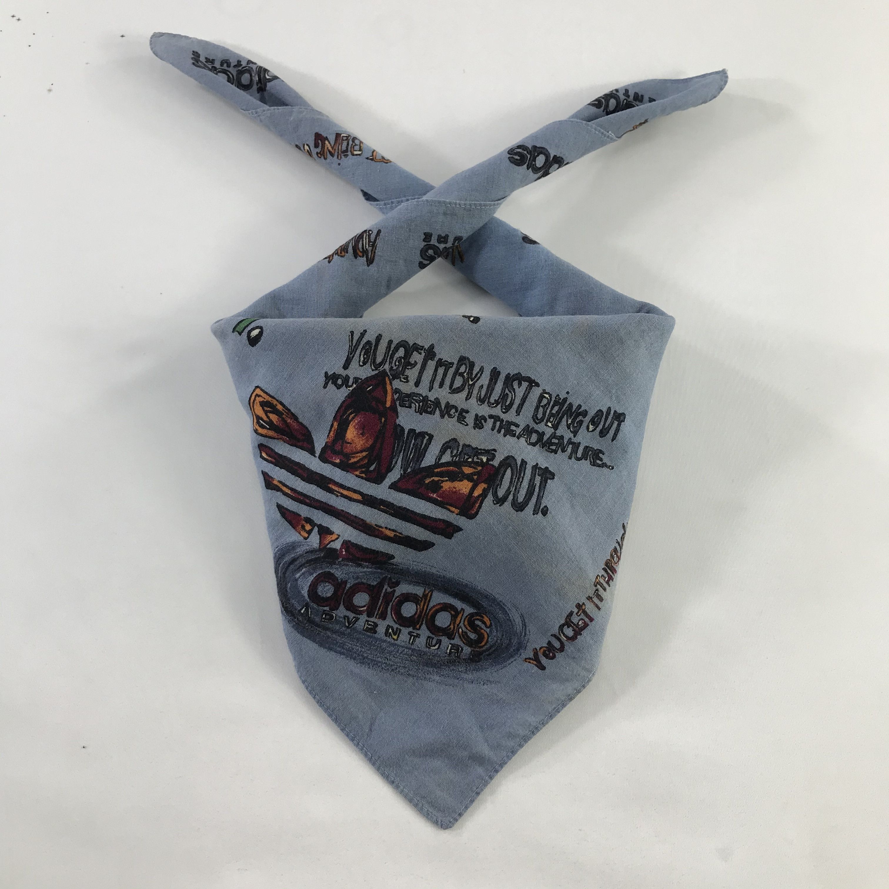 Adidas × Vintage Adidas Bandana / Handkerchief / Neckerchief - S457 Size ONE SIZE - 3 Thumbnail