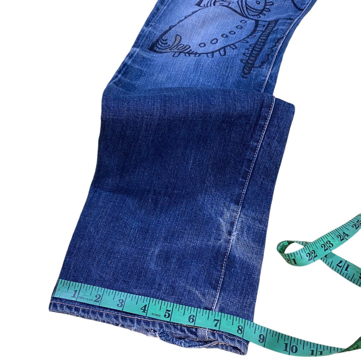 If Six Was Nine × Le Grande Bleu (L.G.B.) × OMNIGOD Omnigod Selvedge Jeans Doodle Design Size US 32 / EU 48 - 22 Thumbnail