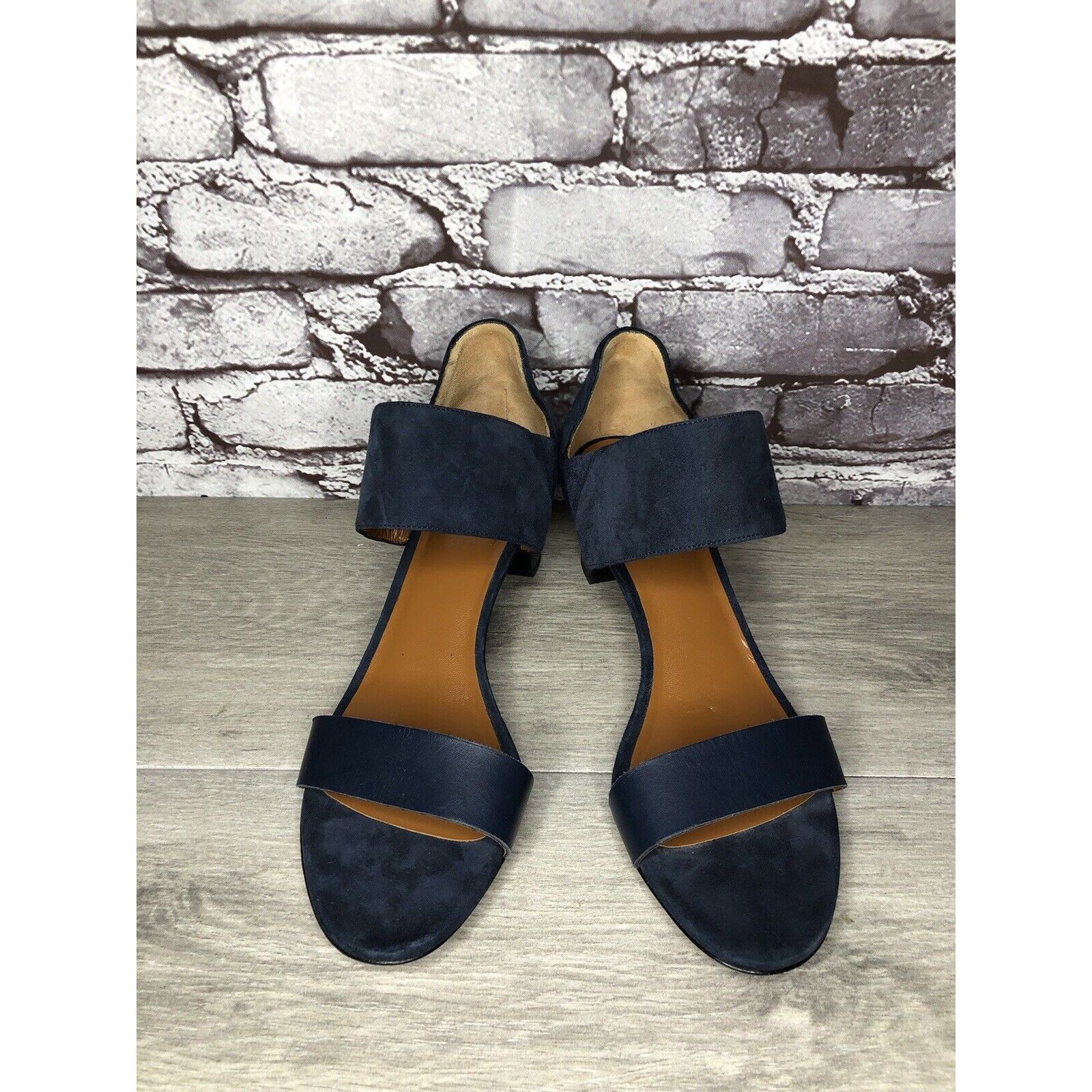 Aquatalia Aquatalia Blue Suede Leather Ankle Strap Heel Sandals Women’ Size US 11 / IT 41 - 19 Thumbnail