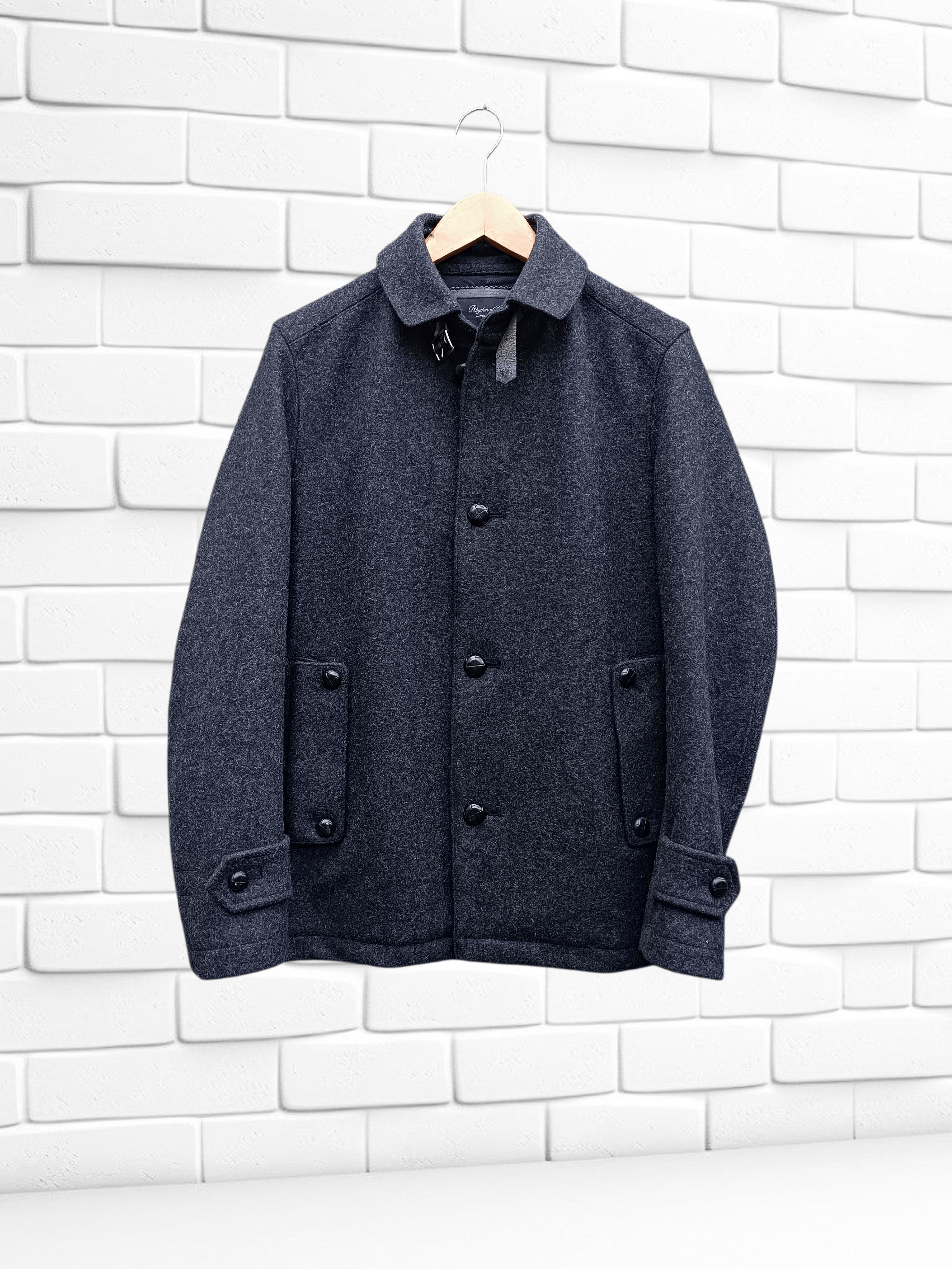 United Arrows United Arrows Melton Wool Jacket Dark Gray Size US M / EU 48-50 / 2 - 1 Thumbnail