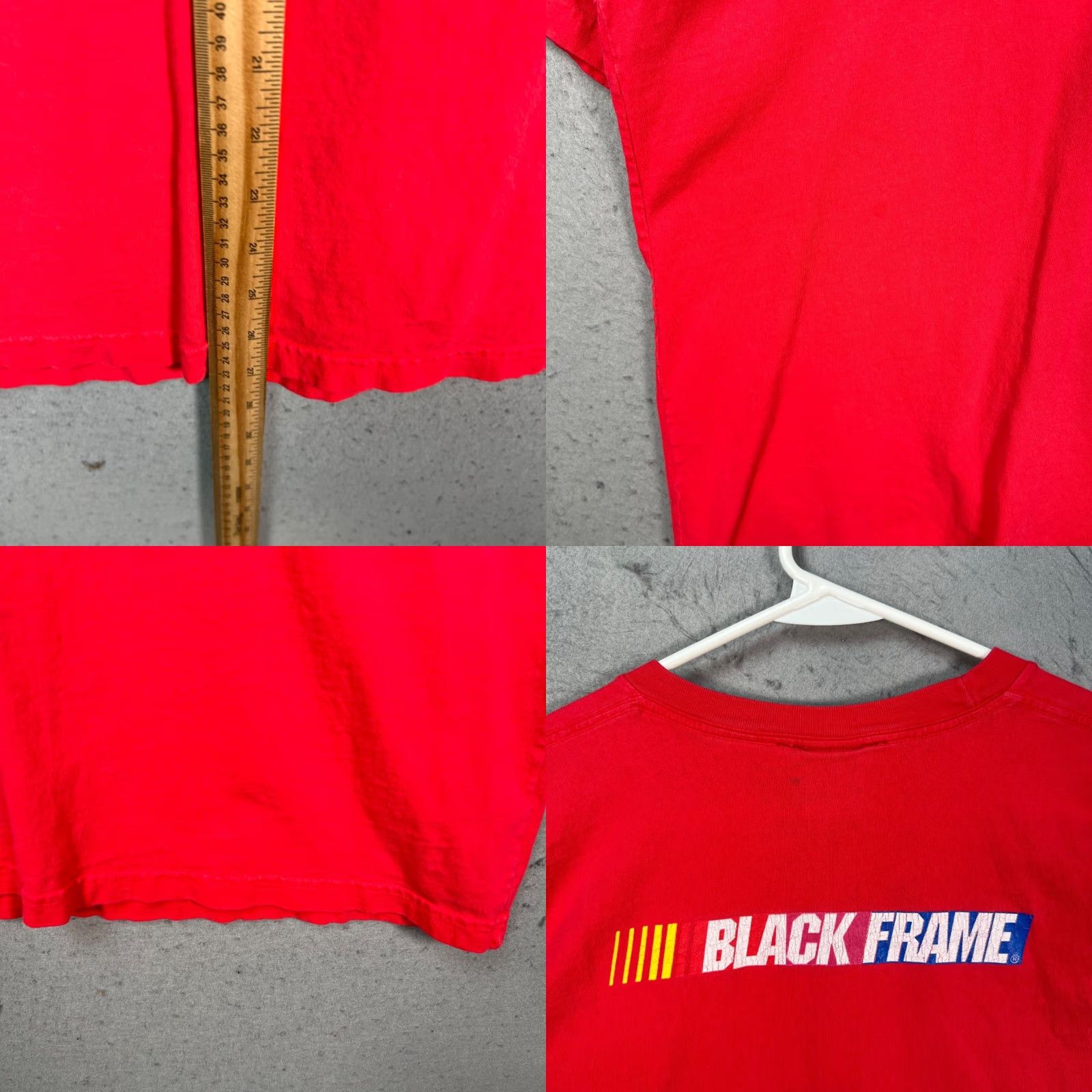Vintage Everybody World x Black Frame Mens T-Shirt Size M Red Graphic Cotton Short Sleeve Crew Neck Summer 2020s - Mens Size US M / EU 48-50 / 2 - 8 Thumbnail