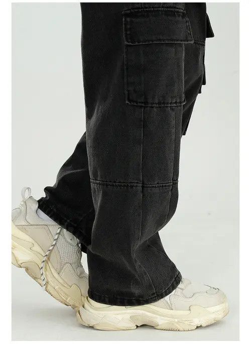 Anime × Japanese Brand × Jean Pants Vintage washed loose wide-leg work jeans Size US 32 / EU 48 - 4 Thumbnail
