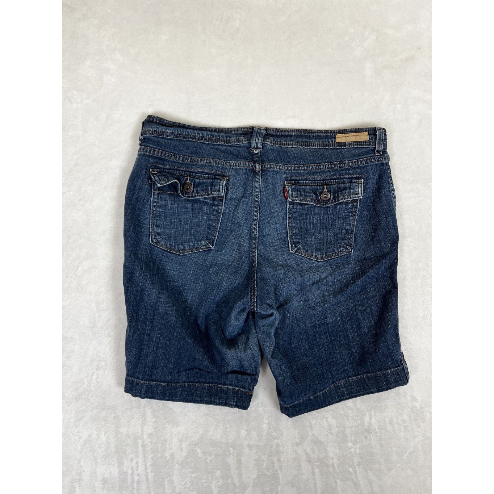 Levi's Levi’s Mid-Rise Bermuda Short Stretch Fabric Denim Women’s Size 38" / US 16 / IT 52 - 6 Thumbnail