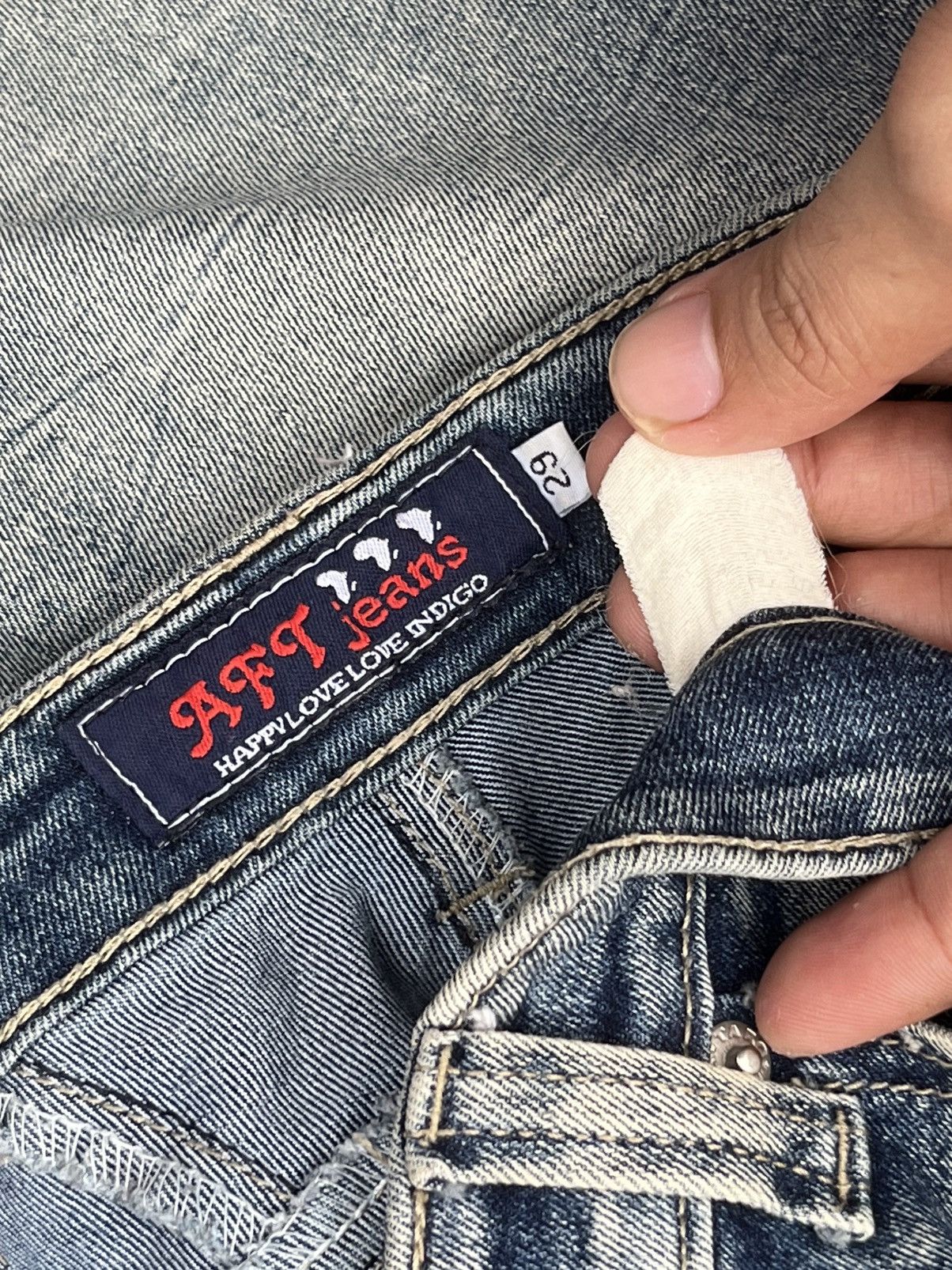 Japanese Brand × Le Grande Bleu (L.G.B.) Vintage Japanese Brand Stone Washed Grunge Style Flare Jeans Size 29" - 8 Thumbnail