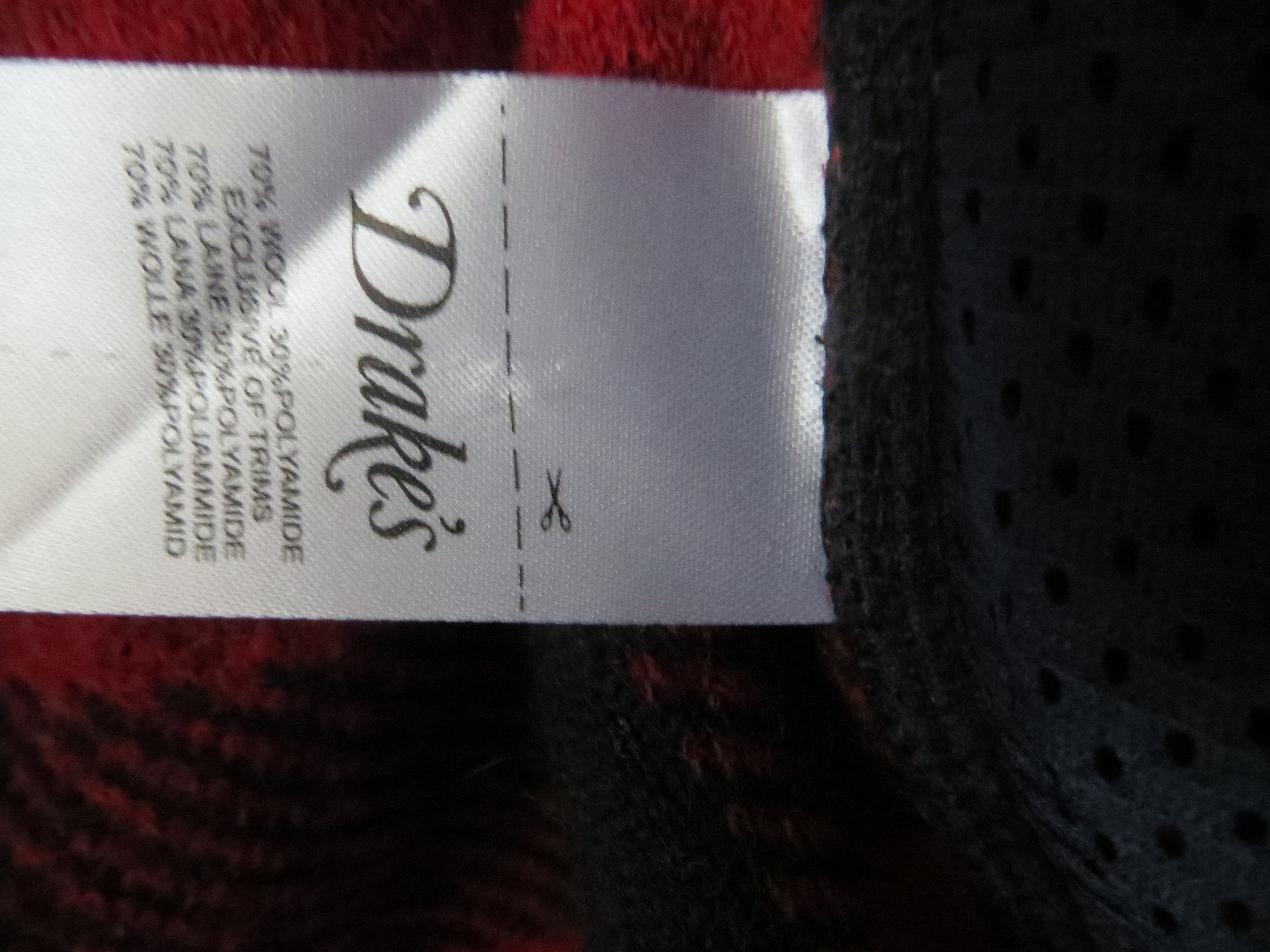 Drake's RED BUFFALO CHECK FLEECE JACKET Size US M / EU 48-50 / 2 - 5 Thumbnail