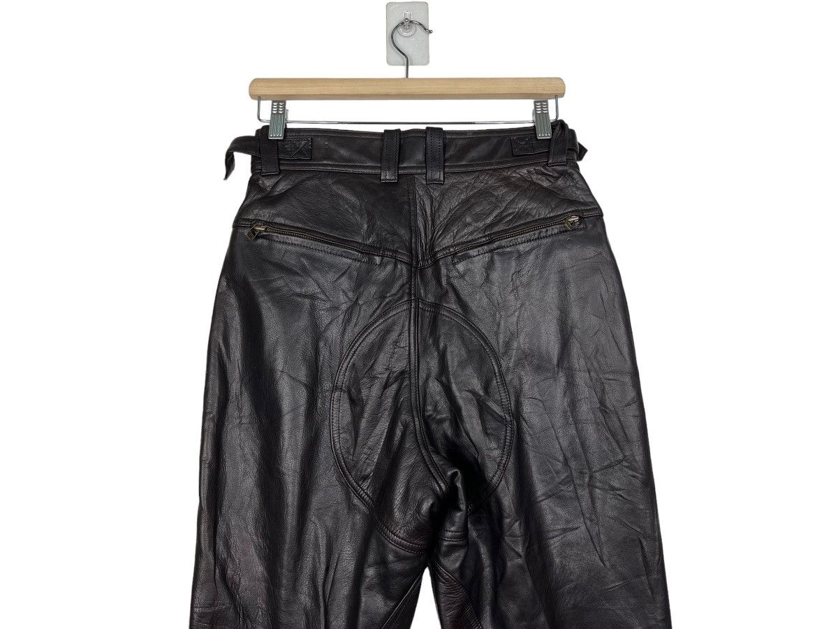 Genuine Leather 🔥 HAROLDS GEAR LEATHER MOTO RIDER AVANT GARDE PANTS Size US 28 / EU 44 - 10 Thumbnail