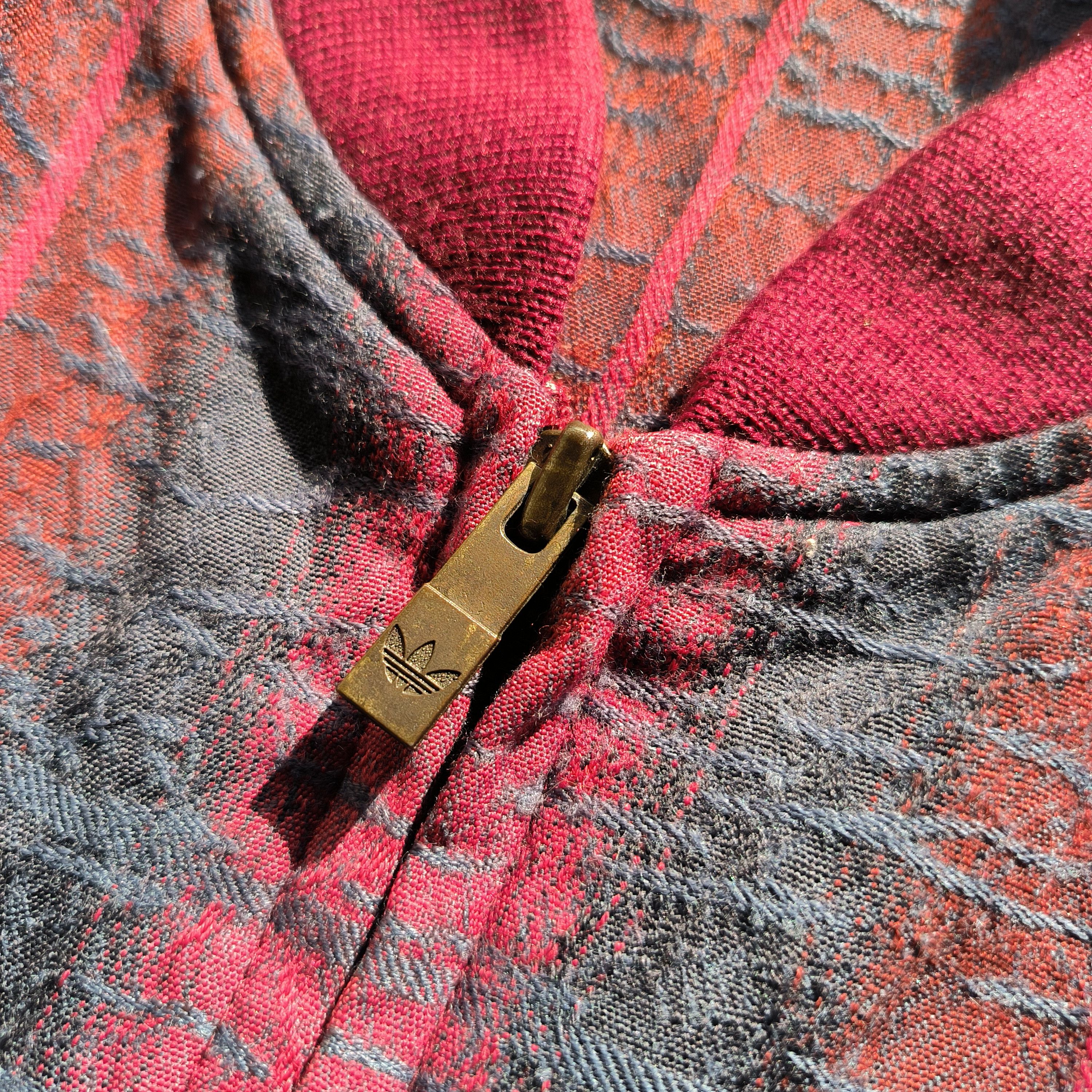 Adidas 🔥Rare🔥 Vintage 1990s Adidas Trefoil Burgundy Jacket Size US L / EU 52-54 / 3 - 3 Thumbnail