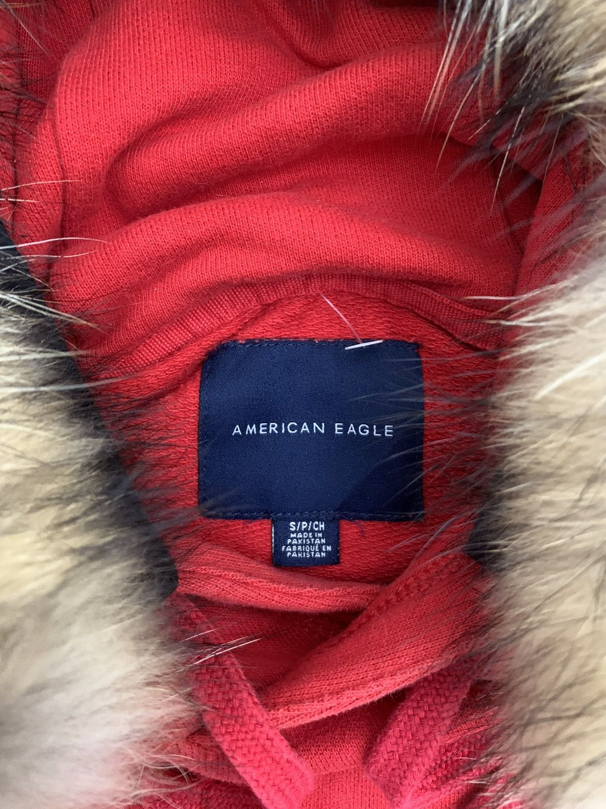 Japanese Brand Y2K AMERICAN EAGLE FUR HOODIE IFSIXWASNINE LGB STYLE Size US S / EU 44-46 / 1 - 8 Thumbnail