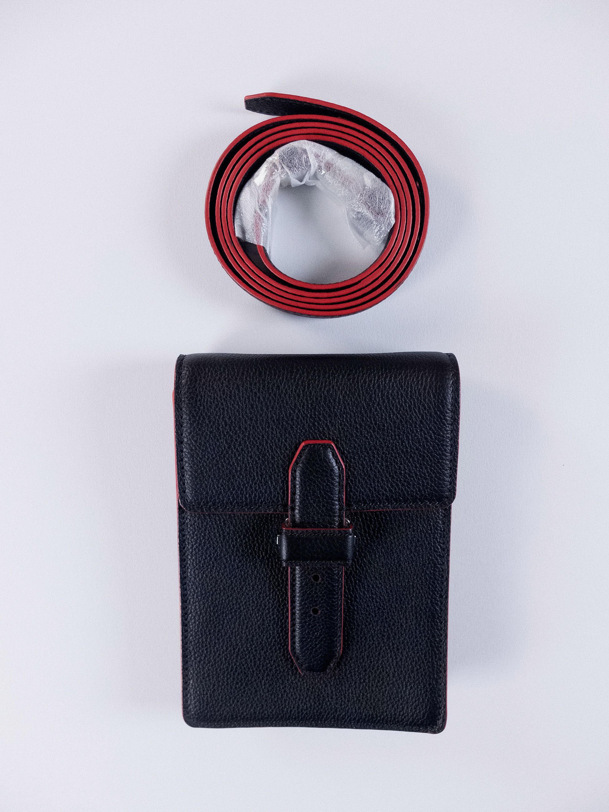 Brioni BRIONI brown small crossbody bag authentic with red trims Size ONE SIZE - 1 Thumbnail