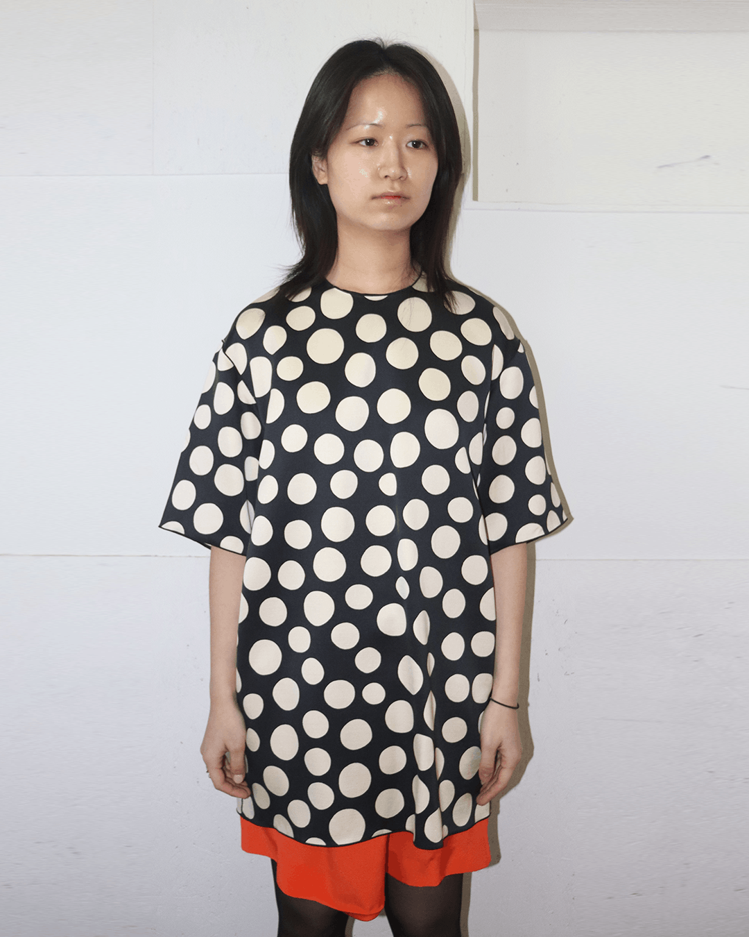 Celine Celine by Phoebe Philo Silk & Wool Blend Dot Dress Size XS / US 0-2 / IT 36-38 - 2 Thumbnail