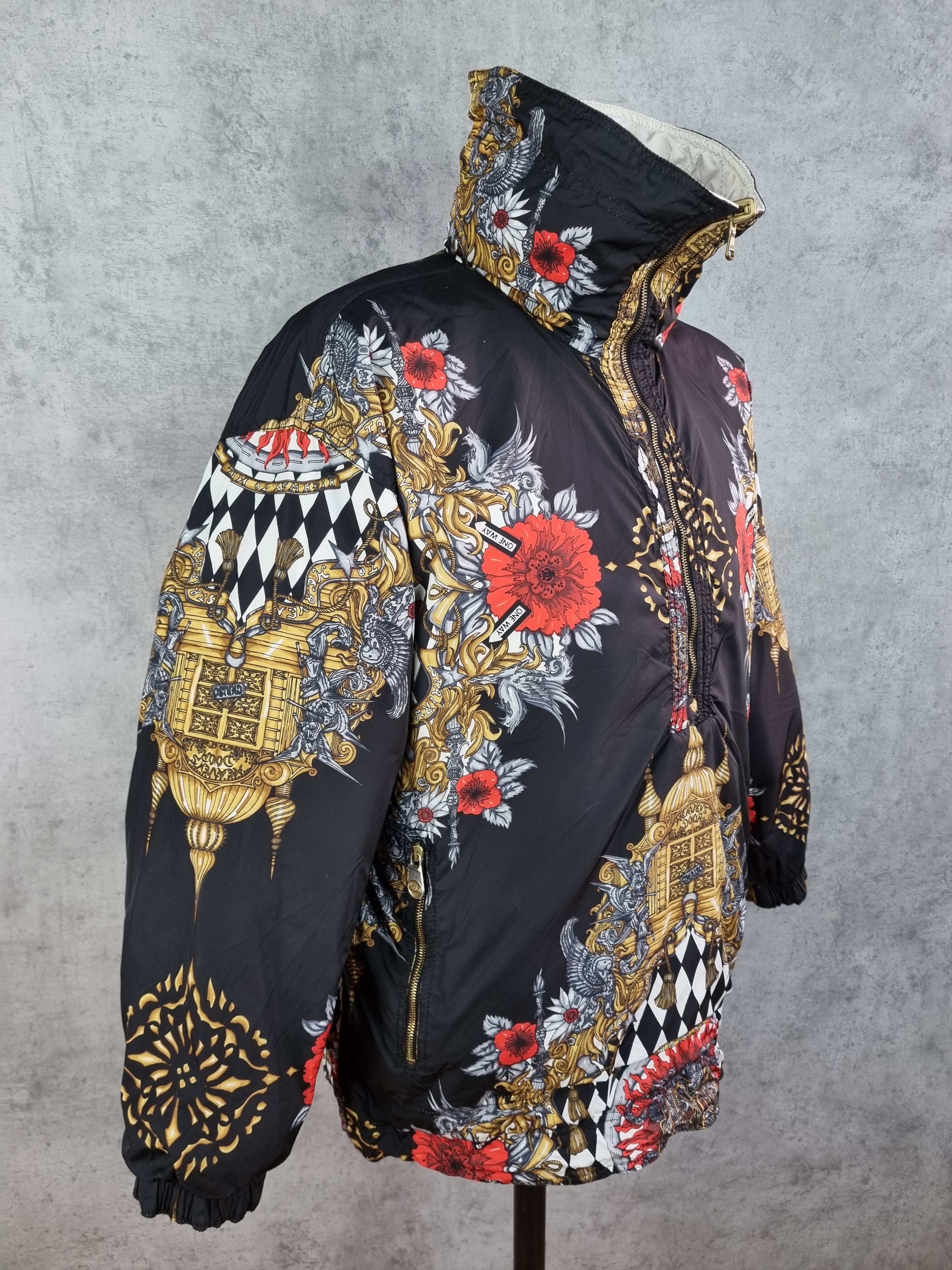 Japanese Brand 80s Stairway to Heaven 2 side Anorak jacket VERSACE style Size US L / EU 52-54 / 3 - 5 Thumbnail