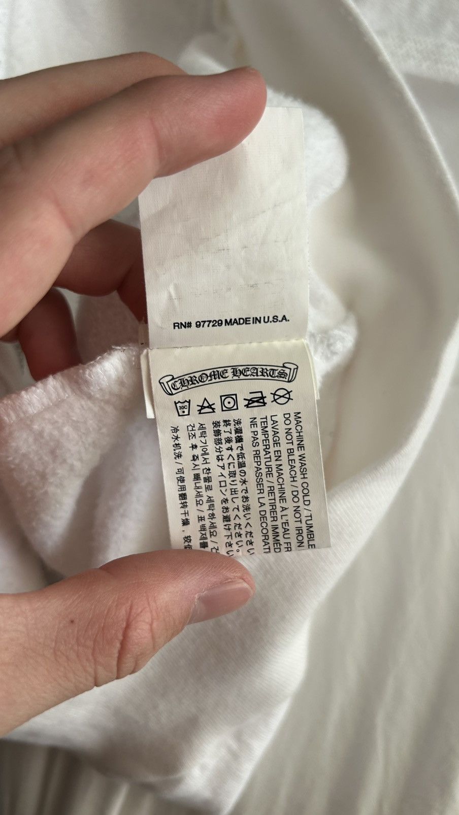 Chrome Hearts Chrome Hearts White Vertical Logo Zip Up Hoodie Size US XXL / EU 58 / 5 - 13 Thumbnail