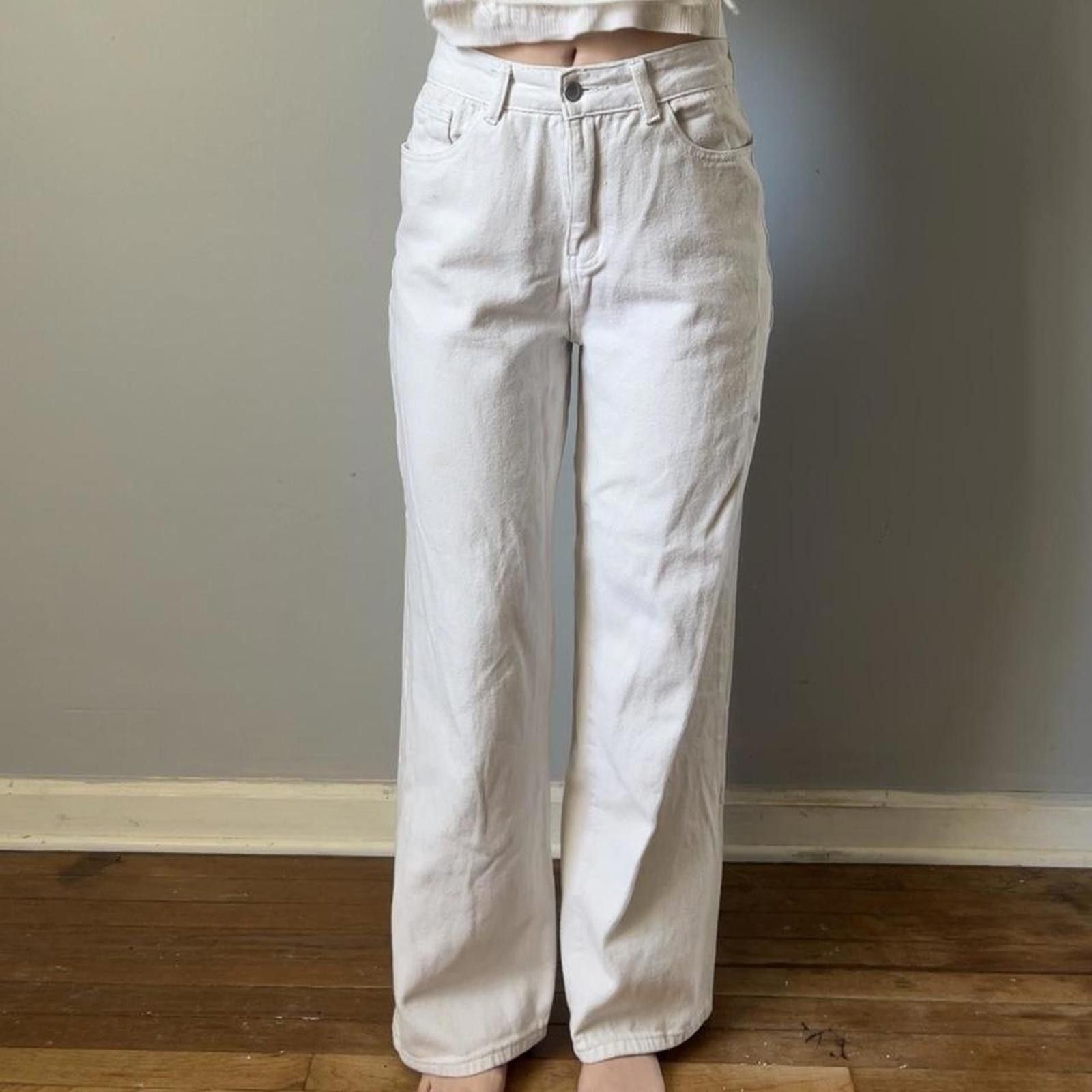 Other High-waisted white classic jeans Size 27" / US 4 / IT 40 - 4 Thumbnail