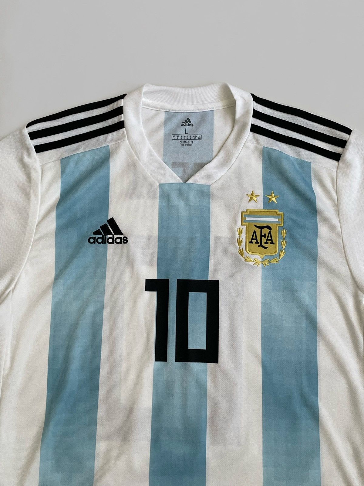 Adidas ARGENTINA ADIDAS 2018 WC FOOTBALL HOME JERSEY #10 MESSI Size US L / EU 52-54 / 3 - 3 Thumbnail