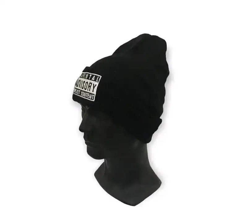 Vintage Japanese Brand Plain Knit Beanie Hat Size ONE SIZE - 2 Thumbnail