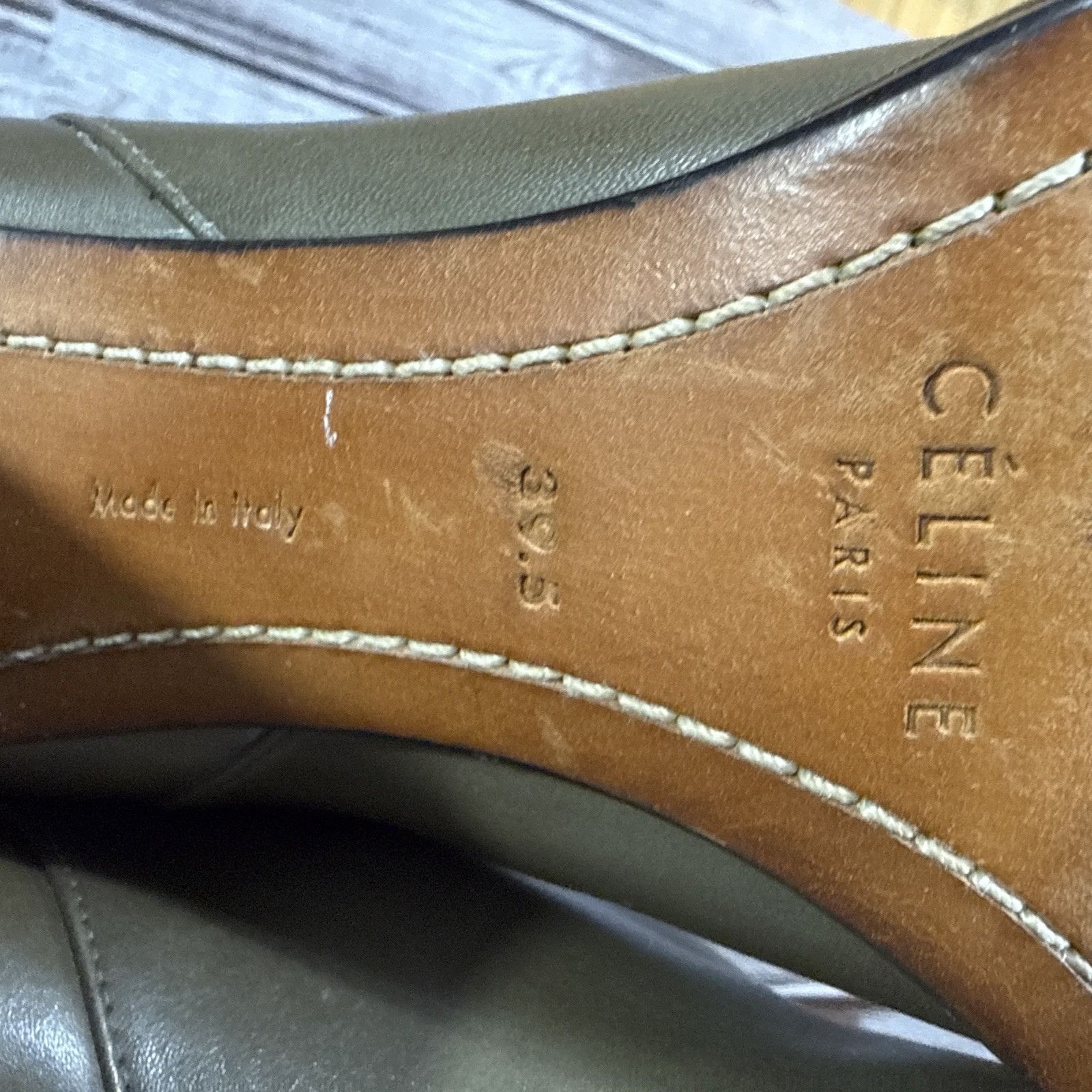 Celine Celine Block Heel Strap Leather Booties Size 39.5 US 9.5 Col Size US 9.5 / IT 39.5 - 10 Thumbnail
