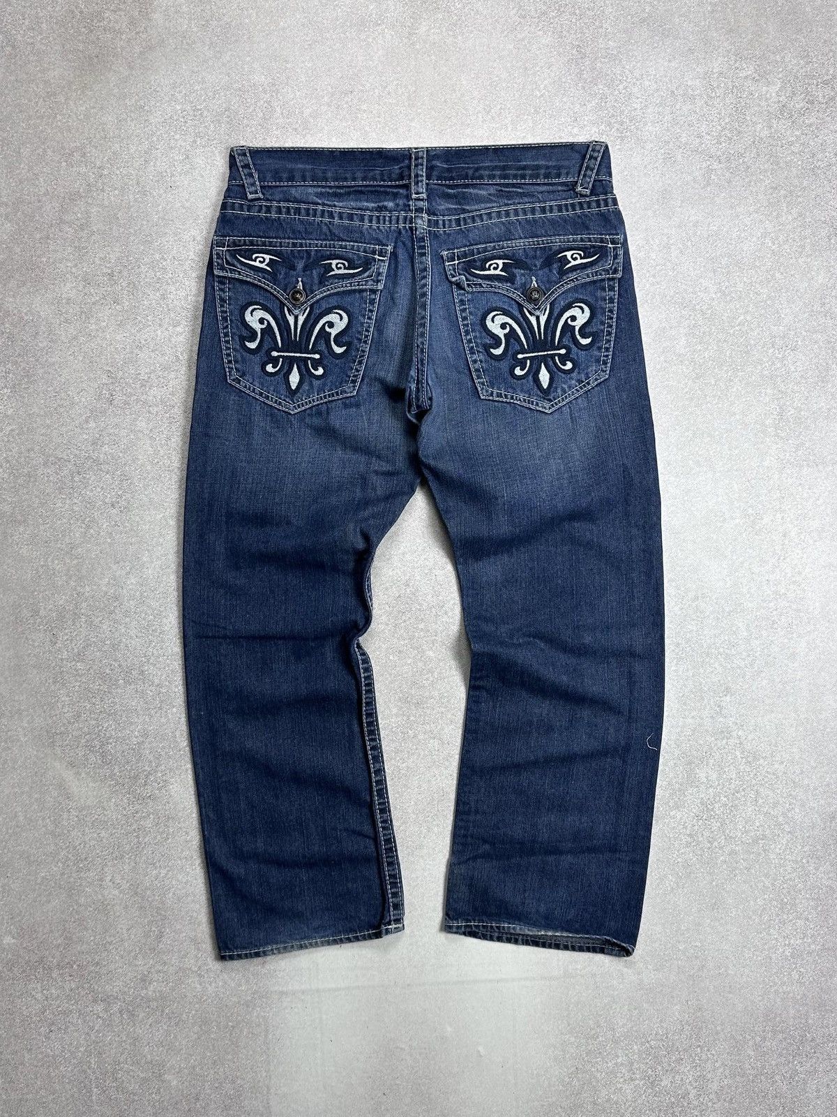 JNCO Vintage 90s JNCO Jeans Y2K Embroidery Baggy Flared Jeans 36 Size US 36 / EU 52 - 1 Thumbnail