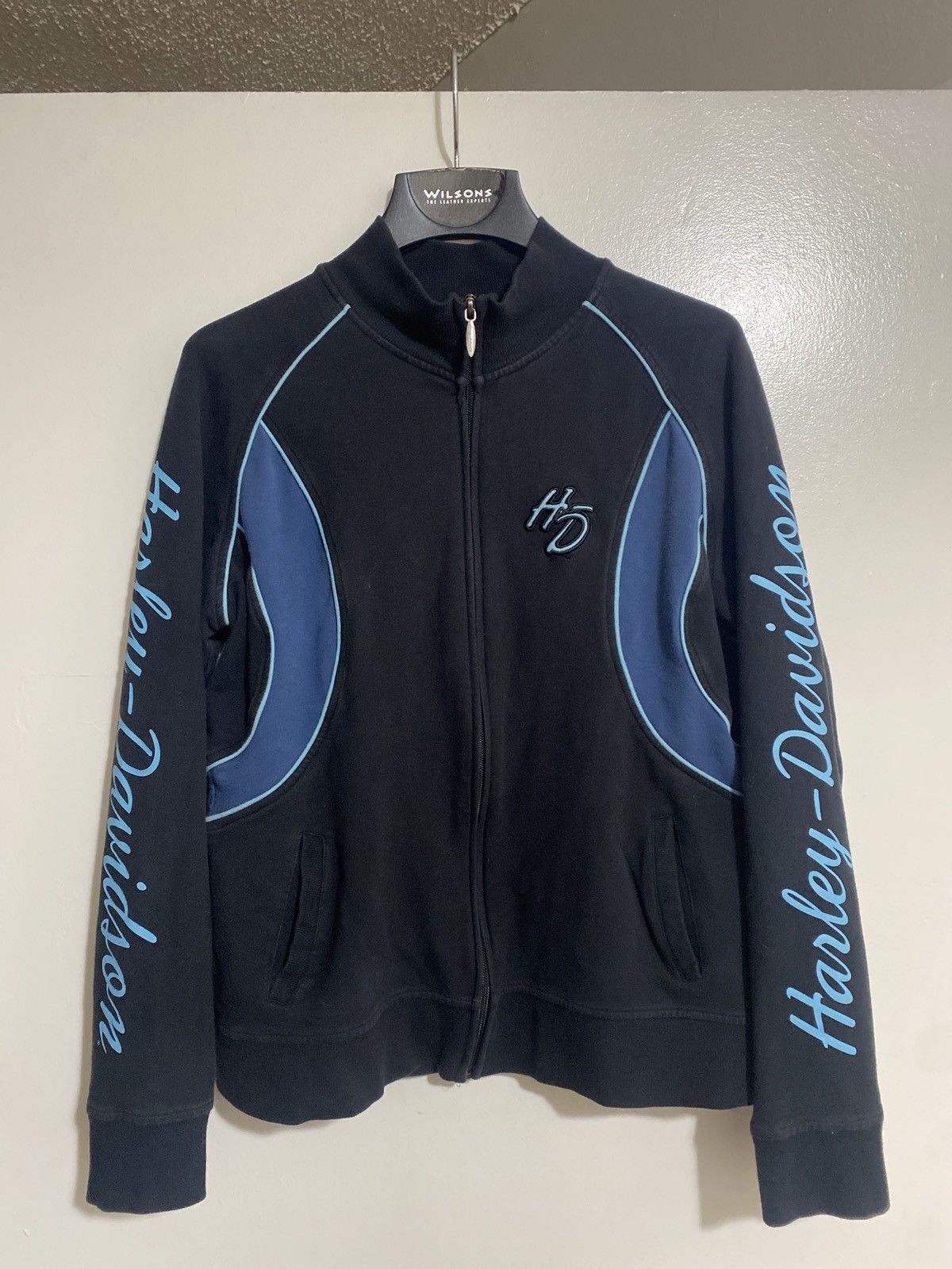 image of 2010 Harley Davidson Sport Zip Up Jacket in Black, Men's (Size Medium)