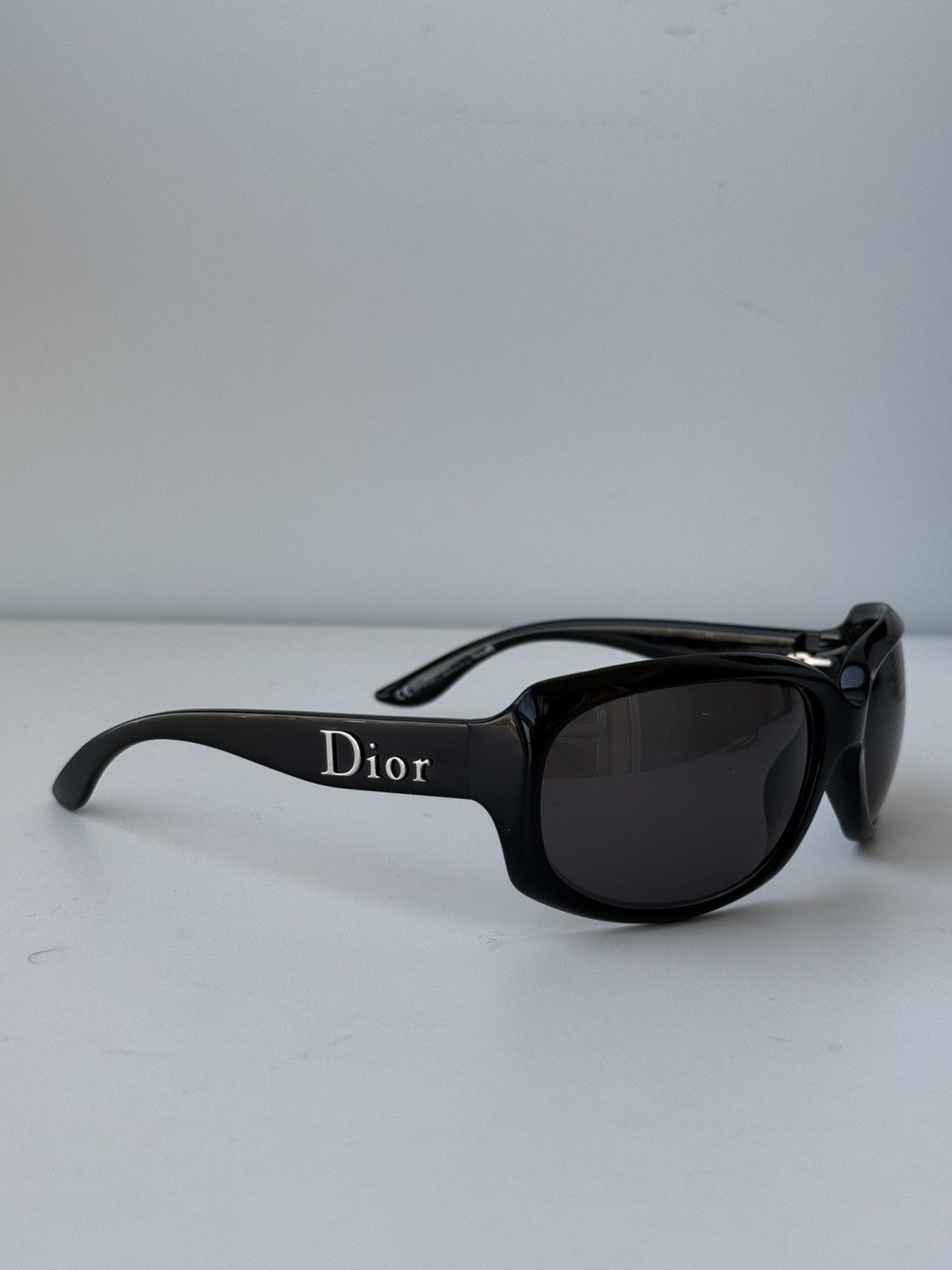 Dior Christian Dior Glossy 2 Black Oval Wrap Sunglasses 58-19 Size ONE SIZE - 2 Thumbnail