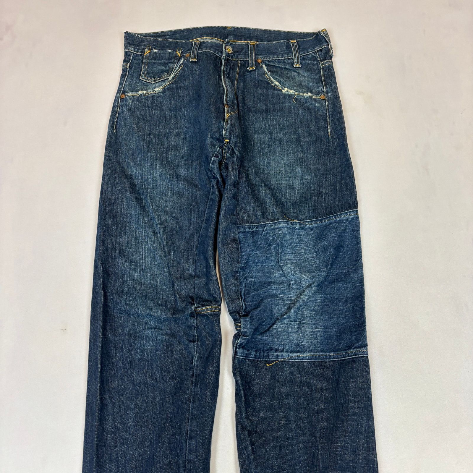 G-Star G Star Raw S.C. A Crotch Mix Patch Straight Jeans 33x31.5 Size US 33 - 2 Thumbnail