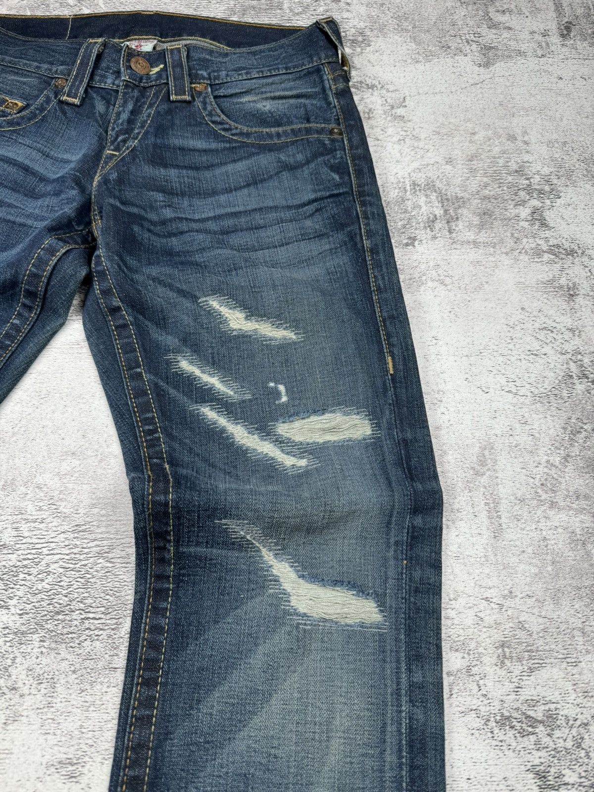 True Religion Vintage Distressed Y2K Avant Gard Rare True Religion Jeans Size US 29 - 6 Thumbnail