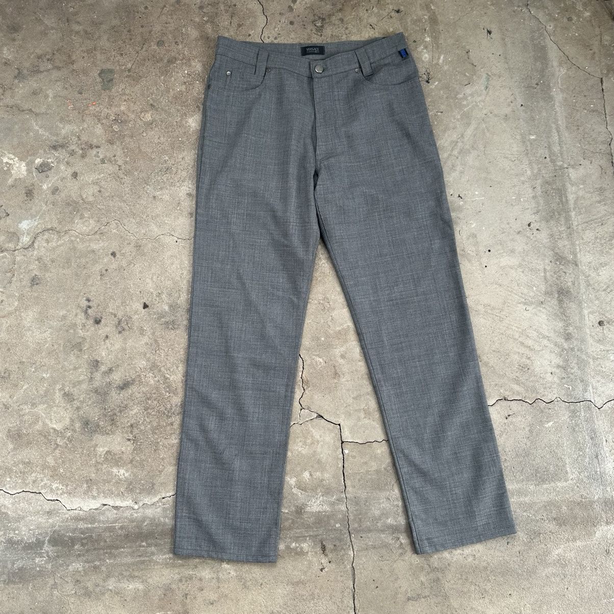 Versace Jeans Couture Versace Luxury Classic Black Striped Wool Pants Size US 34 / EU 50 - 2 Thumbnail