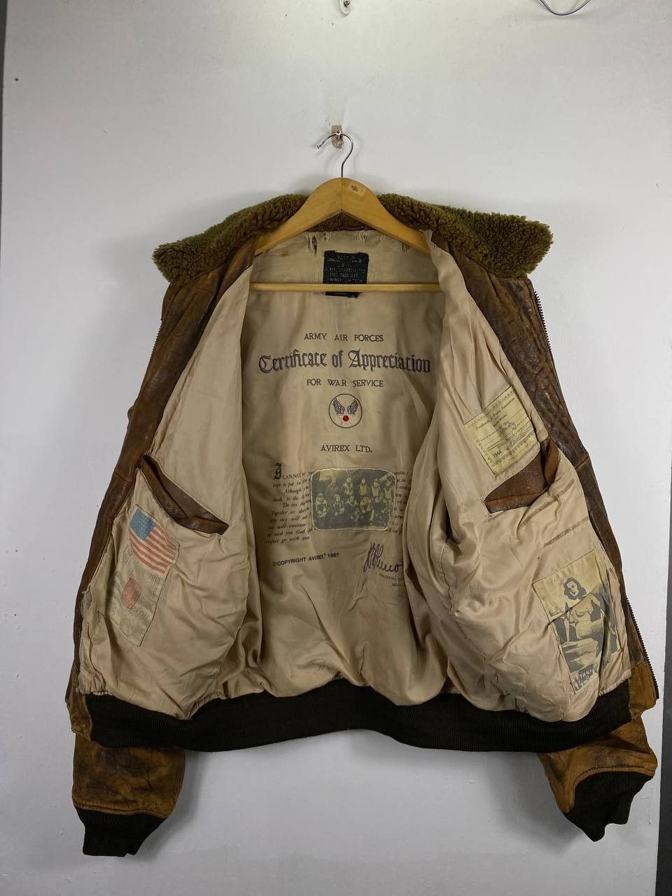 Avirex vintage avirex us air force leather jacket distressed Size US M / EU 48-50 / 2 - 11 Thumbnail