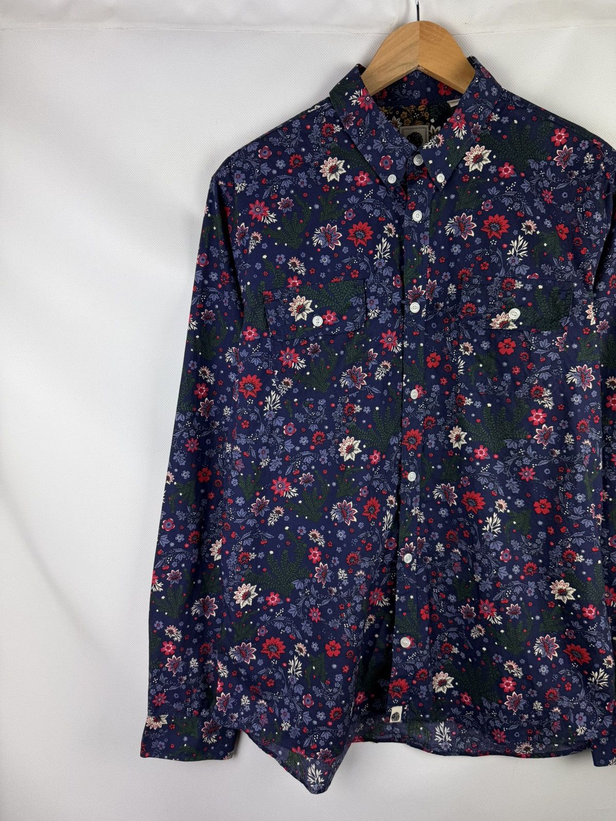 Pretty Green Pretty Green Floral Pattern Long Sleeve Button Up Shirt Size US S / EU 44-46 / 1 - 2 Thumbnail