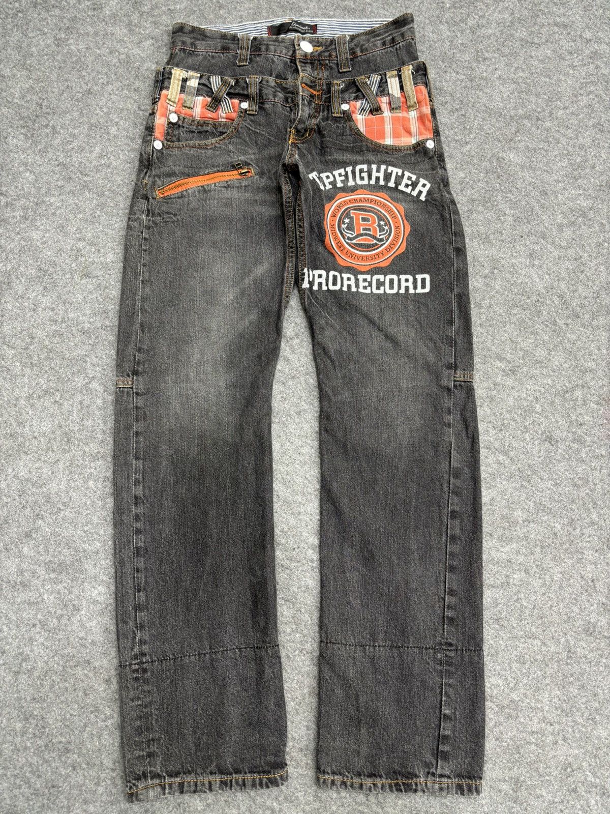 Japanese Brand 💥Insane Double Waist💥Rare Dominate Black Wash Denim F526 Size US 30 / EU 46 - 17 Thumbnail