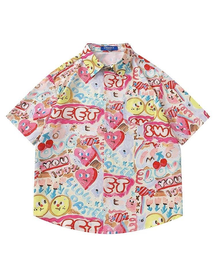 Other Graffiti Button Up Short Sleeve Shirt Size US M / EU 48-50 / 2 - 1 Thumbnail