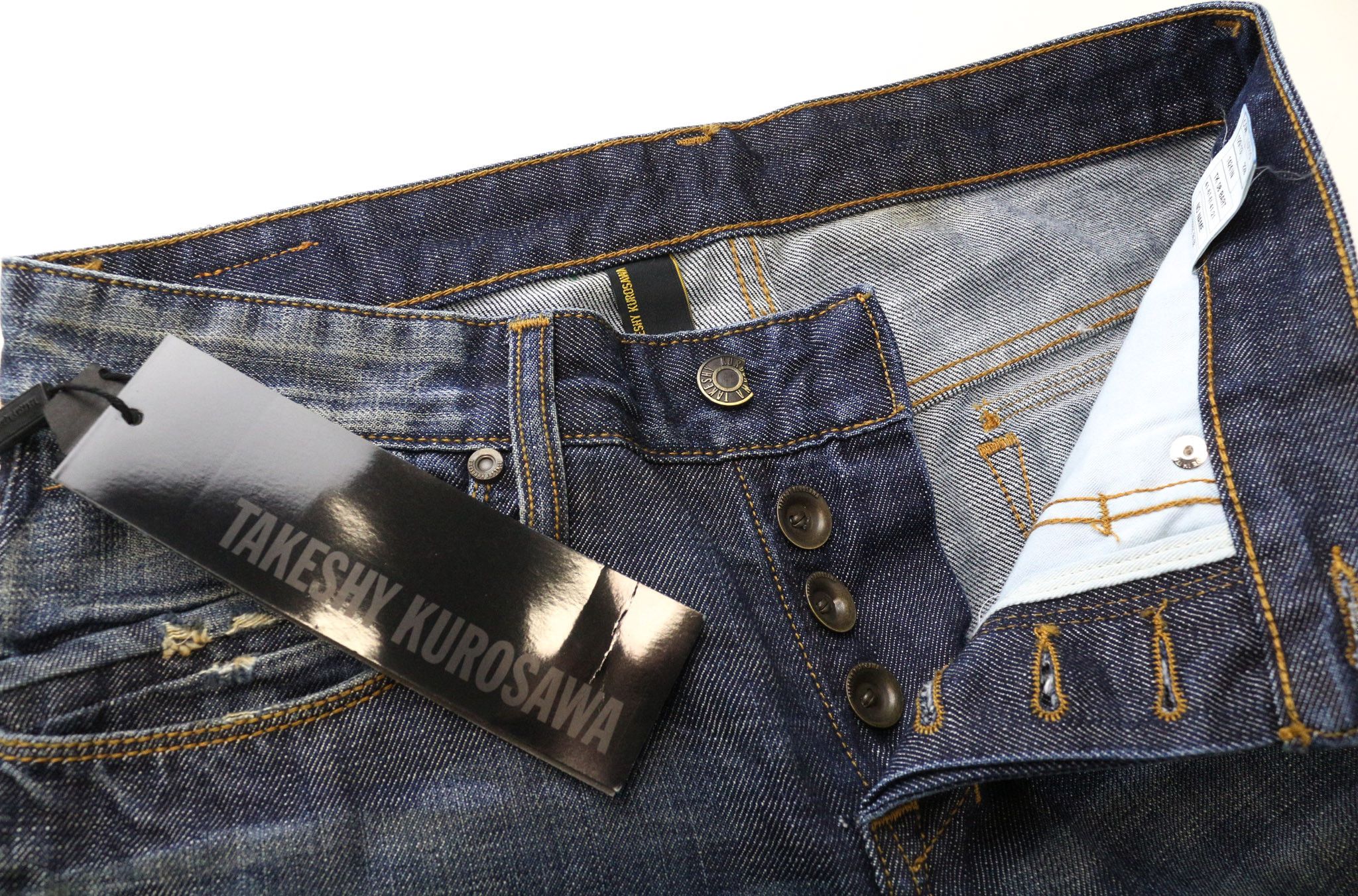Takeshy Kurosawa W30 Dark Blue Slim Washed Cotton Jeans 75199 Size US 30 / EU 46 - 3 Thumbnail