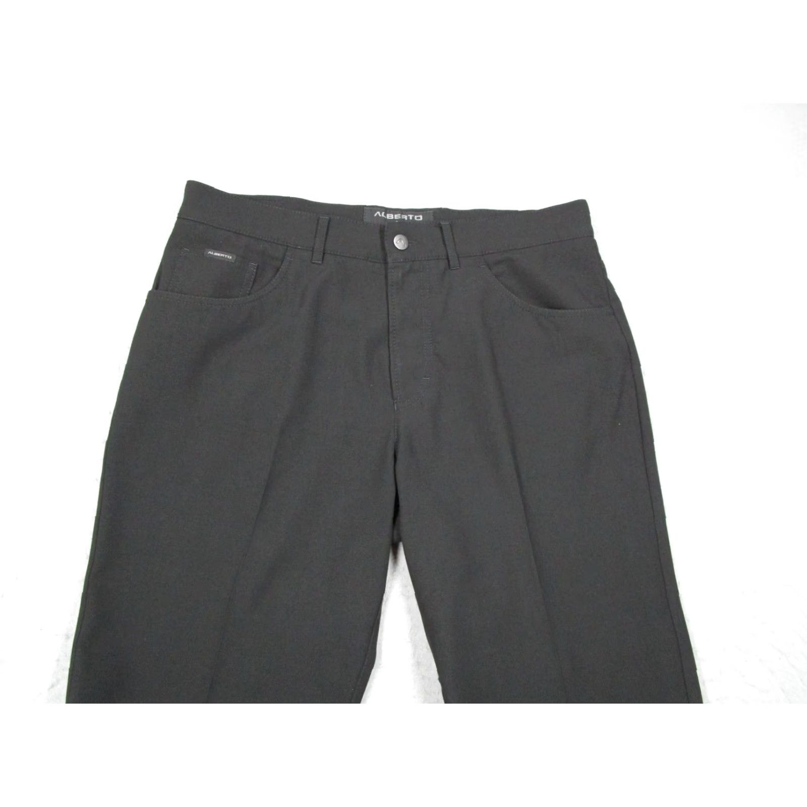 Vintage ALBERTO Pants Mens 50 TOM Comfort Fit Ceramica Stretch Dress Office 34x33 Black Size US 34 / EU 50 - 2 Thumbnail
