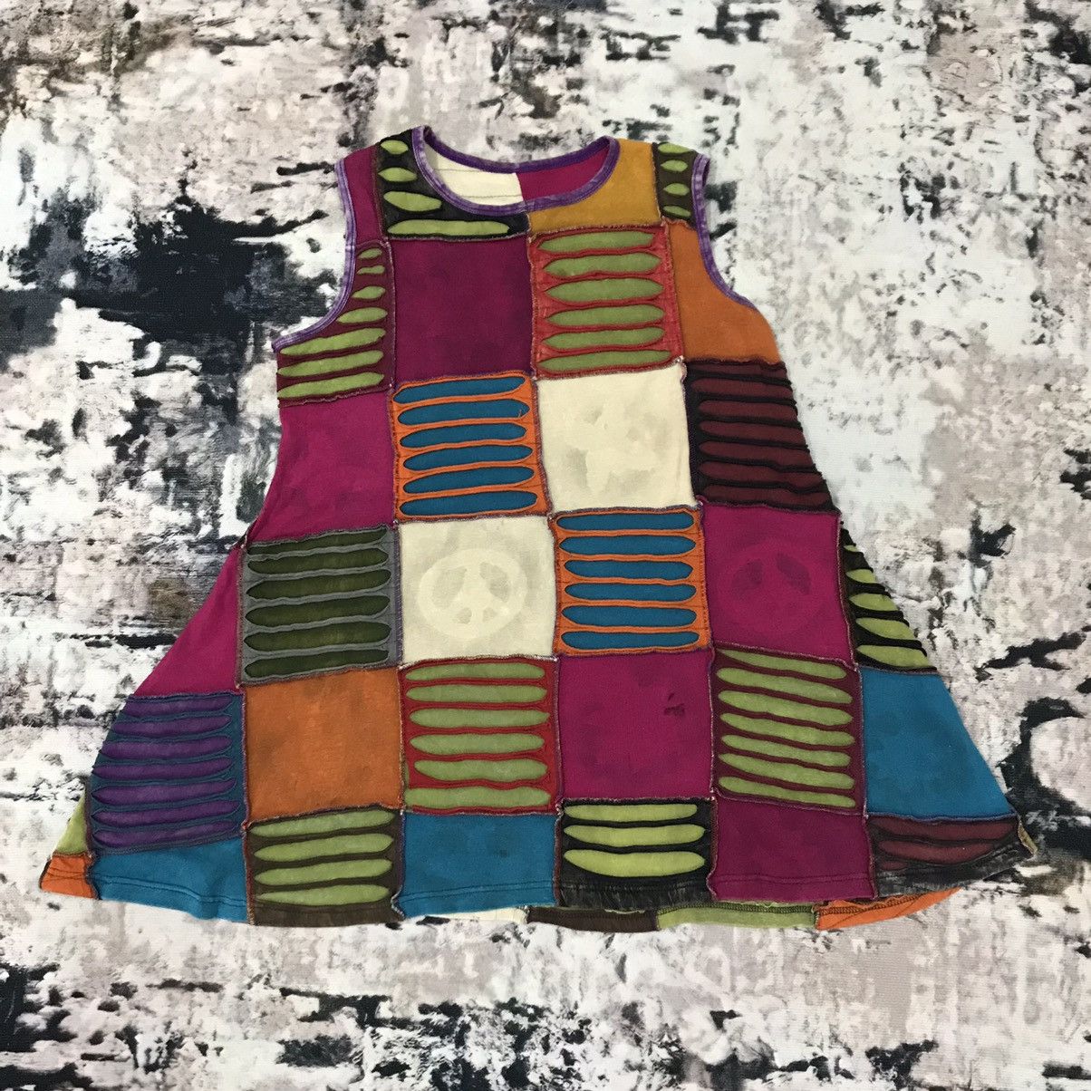 Custommade × Japanese Brand Nepaile Custommade Patchwork Multicolor Sleeveless Dress Size S / US 4 / IT 40 - 1 Thumbnail