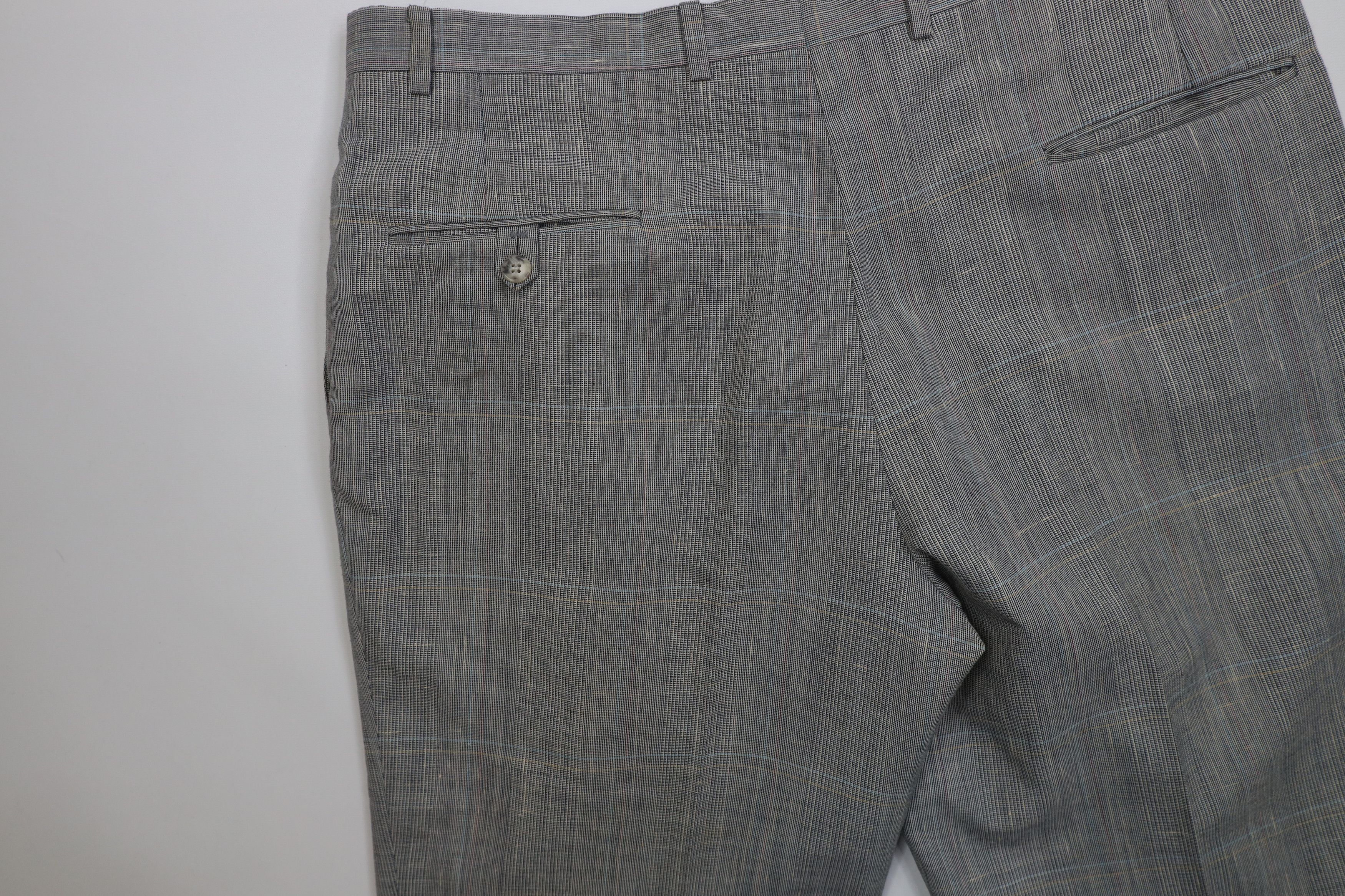 Vintage Vintage 60s 70s Houndstooth Wool Wide Leg Chino Pants USA Size US 36 / EU 52 - 12 Thumbnail