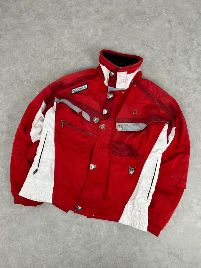Spyder Spyder Red & White Ski Jacket Size US XL / EU 56 / 4 - 5 Thumbnail